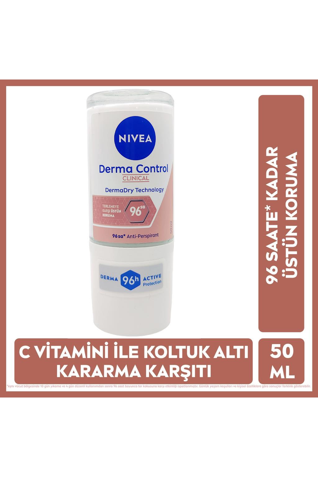 NiveaNivea Derma Control Clinical Kadınlar İçin Roll-on 50 mlNivea Derma Control Roll-on 50 ml | Kararmaya Karşı Etki
