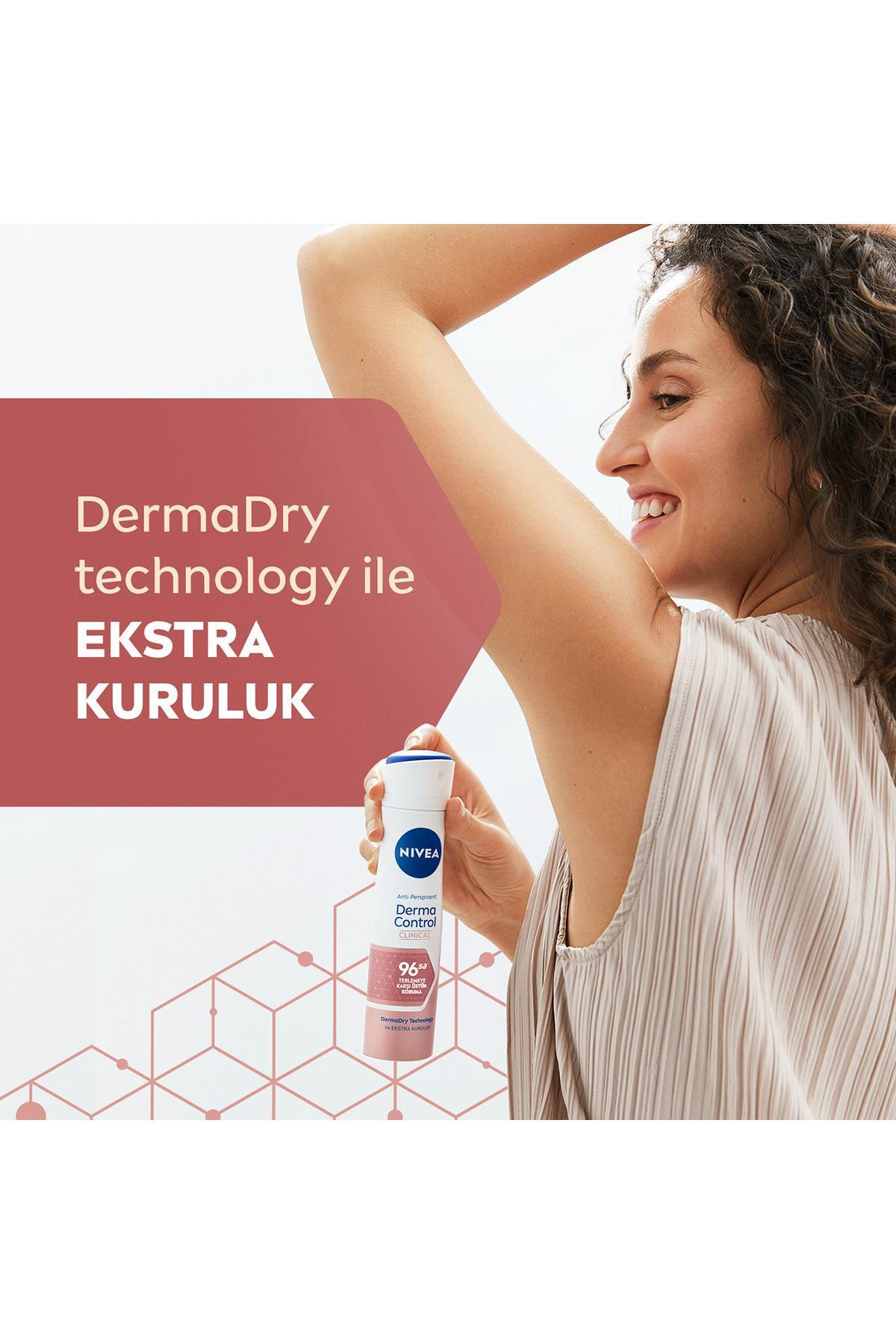 NiveaNivea Derma Control Clinical Kadınlar İçin Deodorant 150 ml 10'luNivea Derma Protect Sprey 150 ml | Cilt Dostu Güçlü Koruma