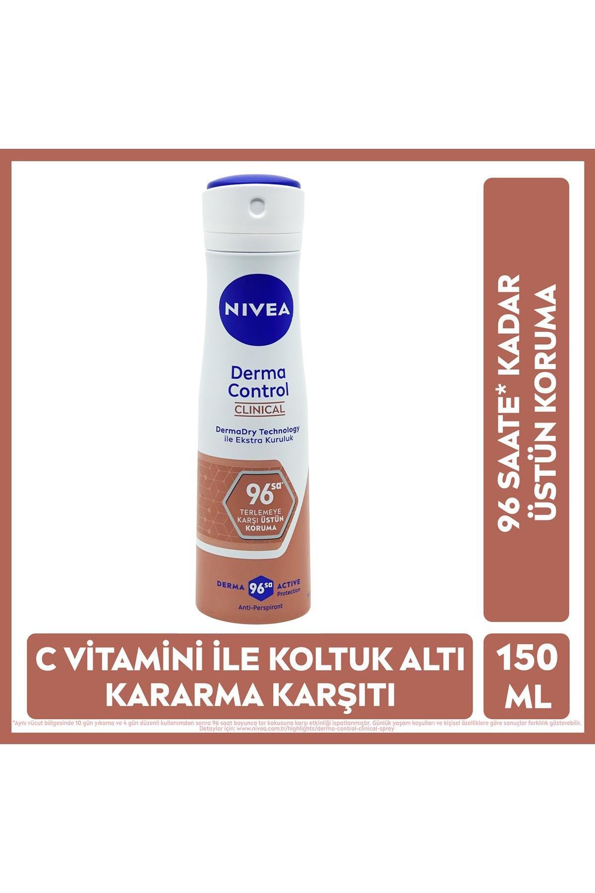 NiveaNivea Derma Control Clinical Kadınlar İçin Deodorant 150 ml 10'luNivea Derma Protect Sprey 150 ml | Cilt Dostu Güçlü Koruma
