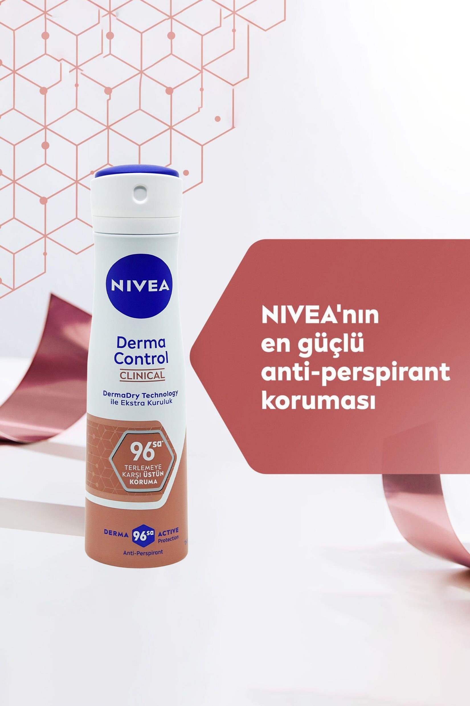 NiveaNivea Derma Control Clinical Kadınlar İçin Deodorant 150 ml 2'liNivea Derma Protect Sprey 150 ml | Cilt Dostu Güçlü Koruma