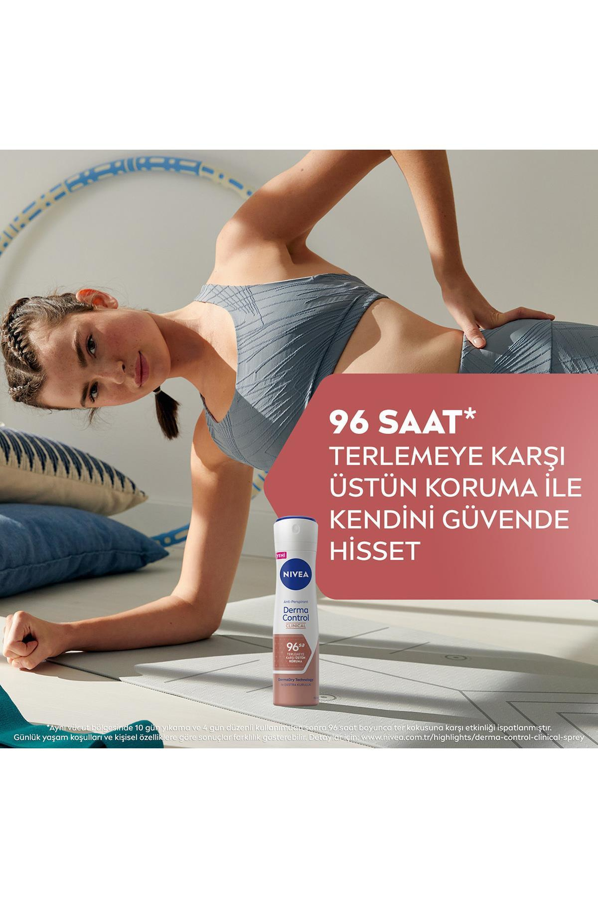 NiveaNivea Derma Control Clinical Kadınlar İçin Deodorant 150 ml 5'liNivea Derma Protect Sprey 150 ml | Cilt Dostu Güçlü Koruma