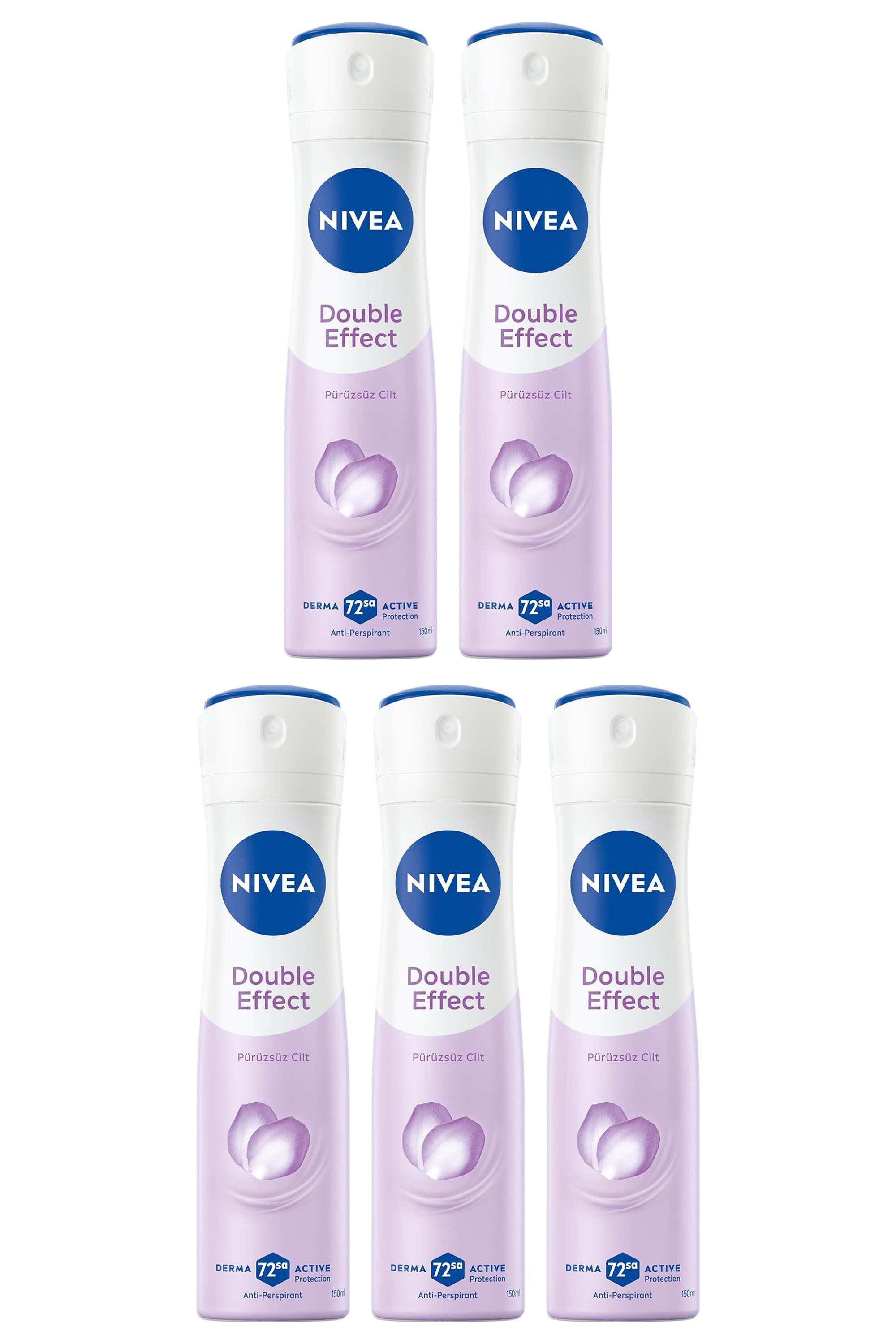 NiveaNivea Double Effect Kadınlar İçin Deodorant 150 ml 5'liNivea Double Effect Mor Düşler Deodorant 150 ml Fiyatı ve Özellikleri | Mutlufiyatlar