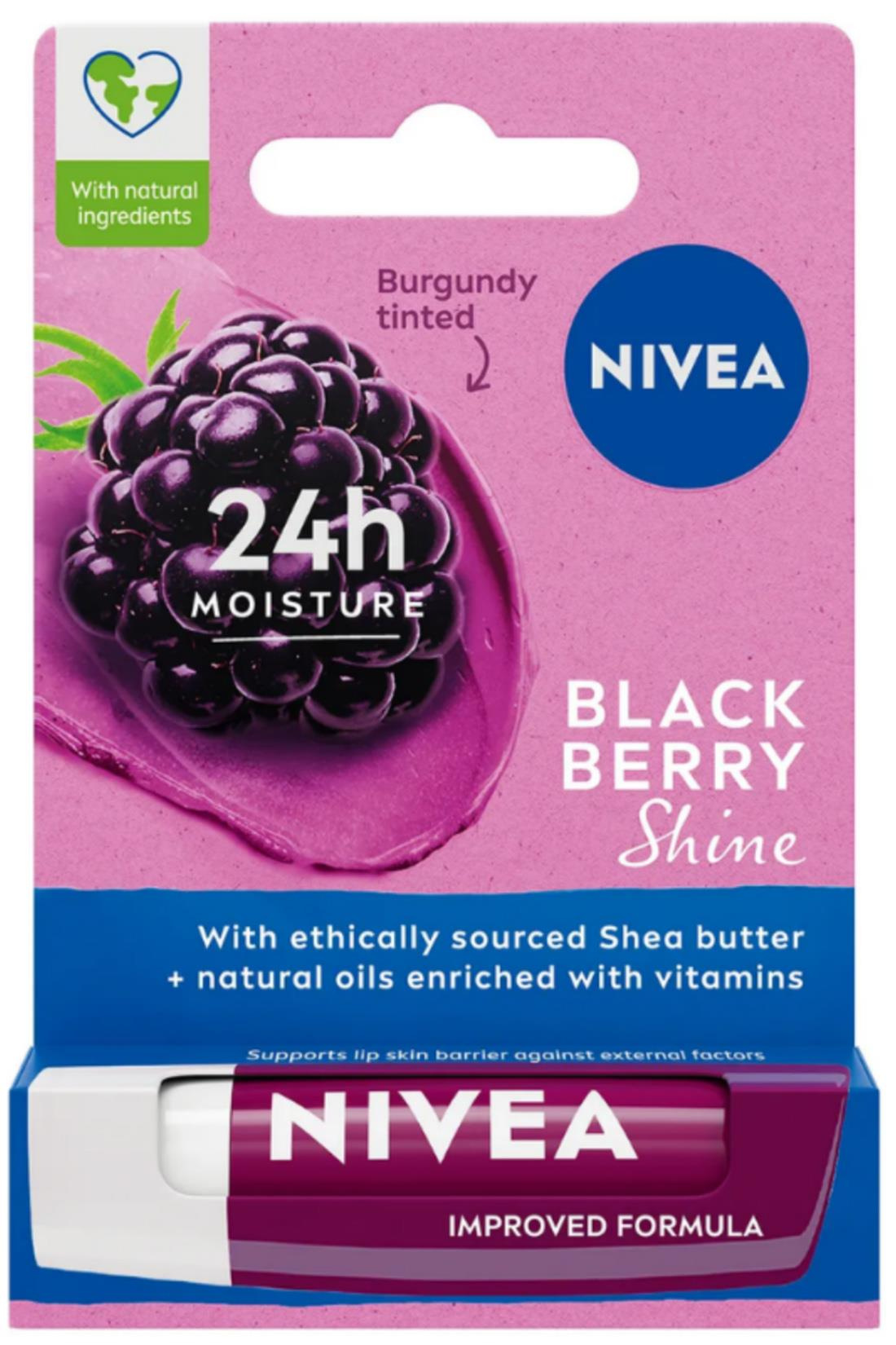 NiveaNivea Dudak Bakım Kremi Black Berry Böğürtlen Aromalı 4.8 grNivea Bakım Yapan Dudak Bakım Kremi Black Berry 4,8 gr Fiyatı ve Özellikleri | Mutlufiyatlar