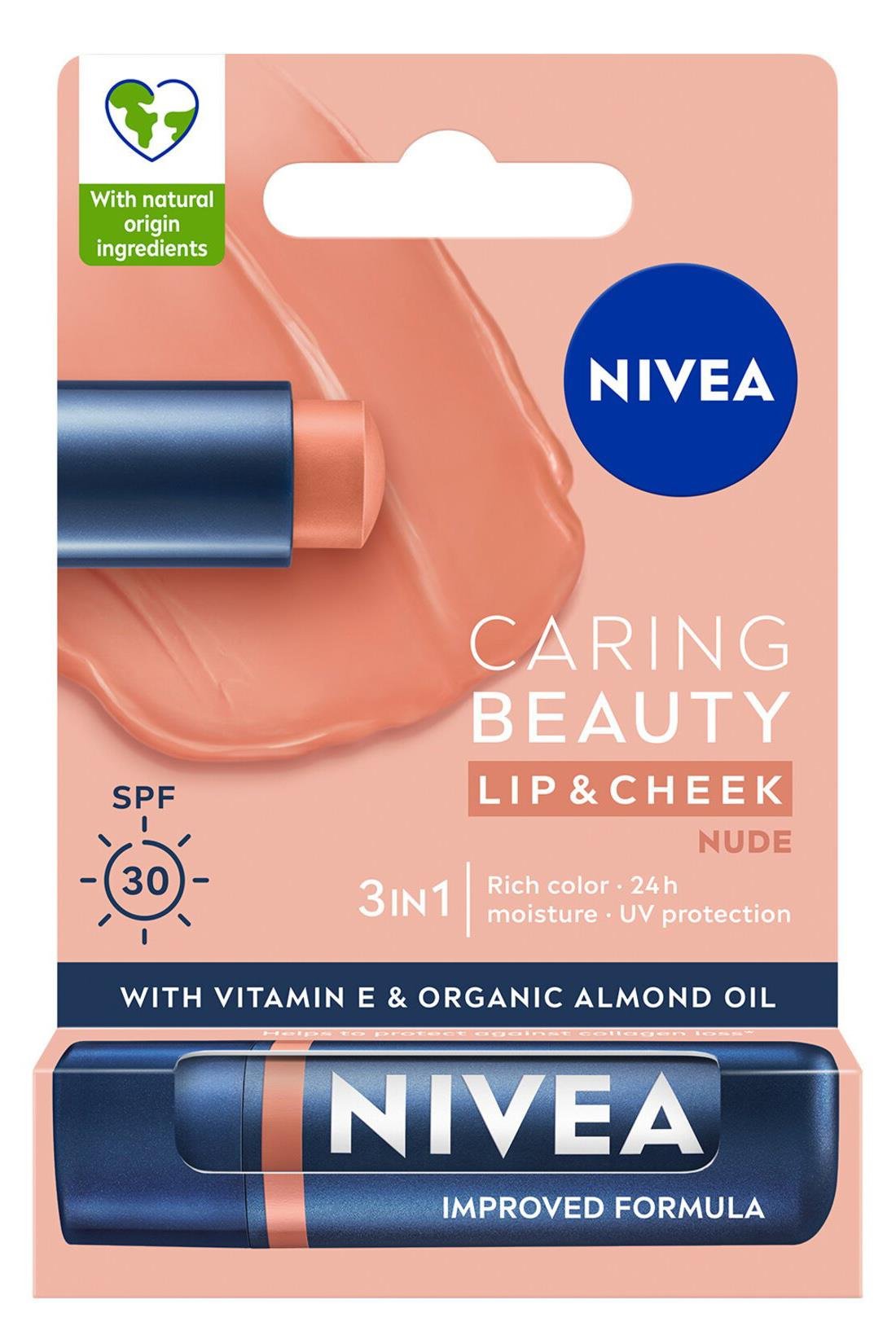 NiveaNivea Dudak Bakım Kremi Caring Beauty Nude SPF 30 4.8 grNivea Lip Cheek Caring Nude Fiyatı ve Özellikleri | Mutlufiyatlar