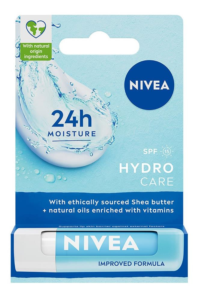 NiveaNivea Dudak Bakım Kremi Hydro Care SPF 15 4.8 grNivea Lip Stick Hydro Care SPF15 24 Saat Nem Fiyatı ve Özellikleri | Mutlufiyatlar