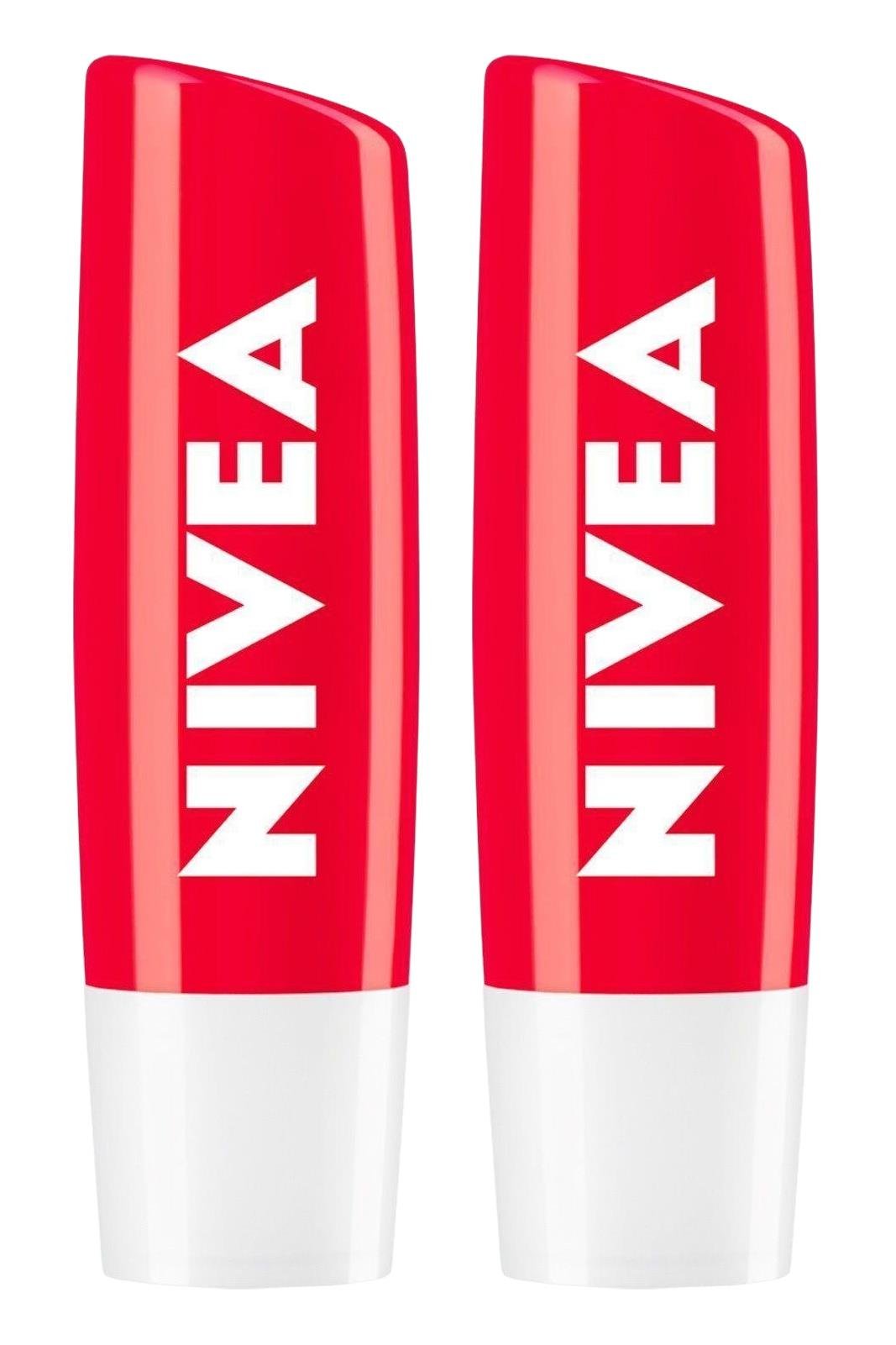 NiveaNivea Dudak Bakım Kremi Straw Berry Shine Çilek Aromalı 4.8 gr 2'liNivea Lip Stick Çilek 24 Saat Nem Fiyatı ve Özellikleri | Mutlufiyatlar