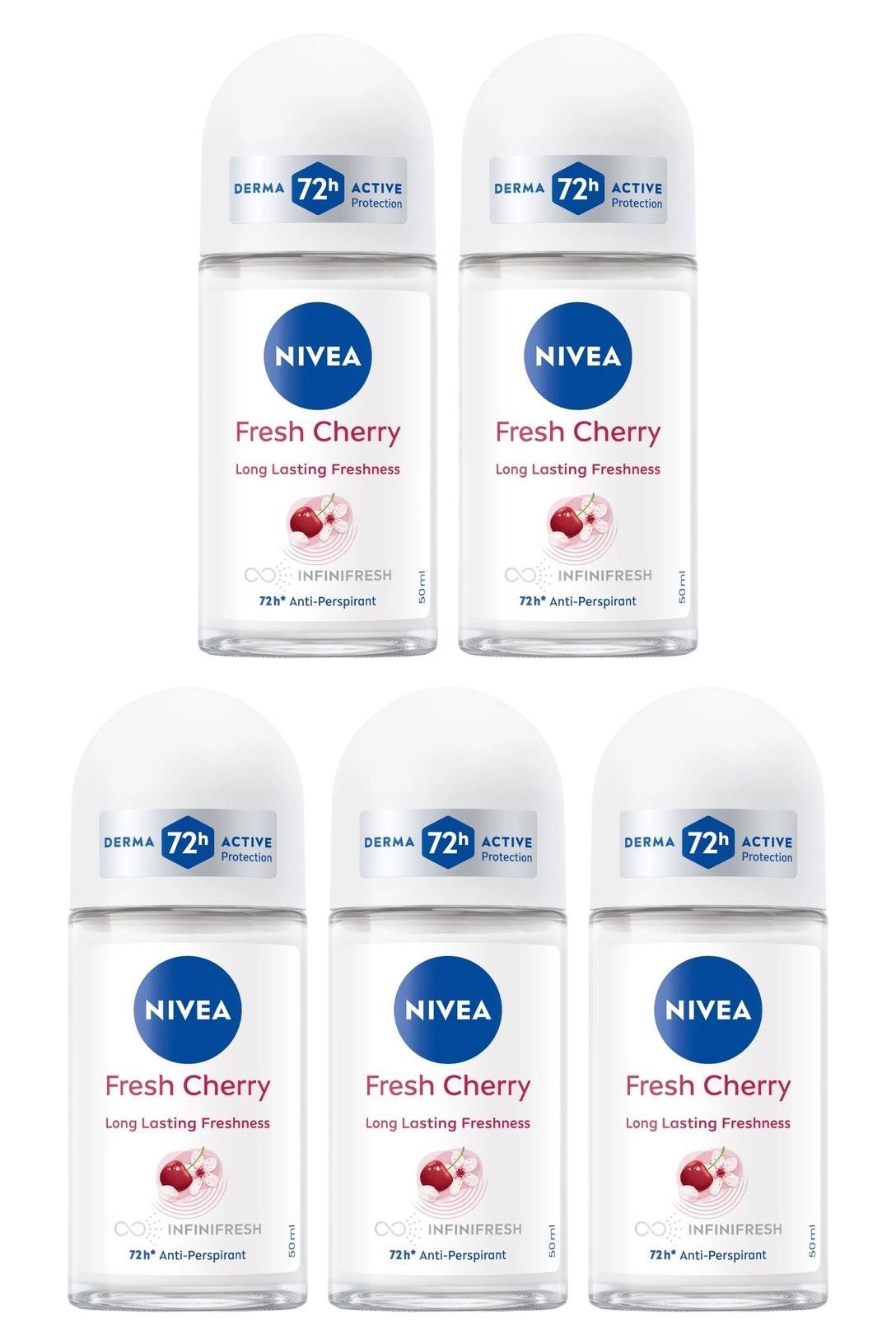 NiveaNivea Fresh Cherry Kadınlar İçin Roll-On 50 ml 5'liNivea Fresh Cherry Bayan Roll-On 50 ml Fiyatı ve Özellikleri | Mutlufiyatlar