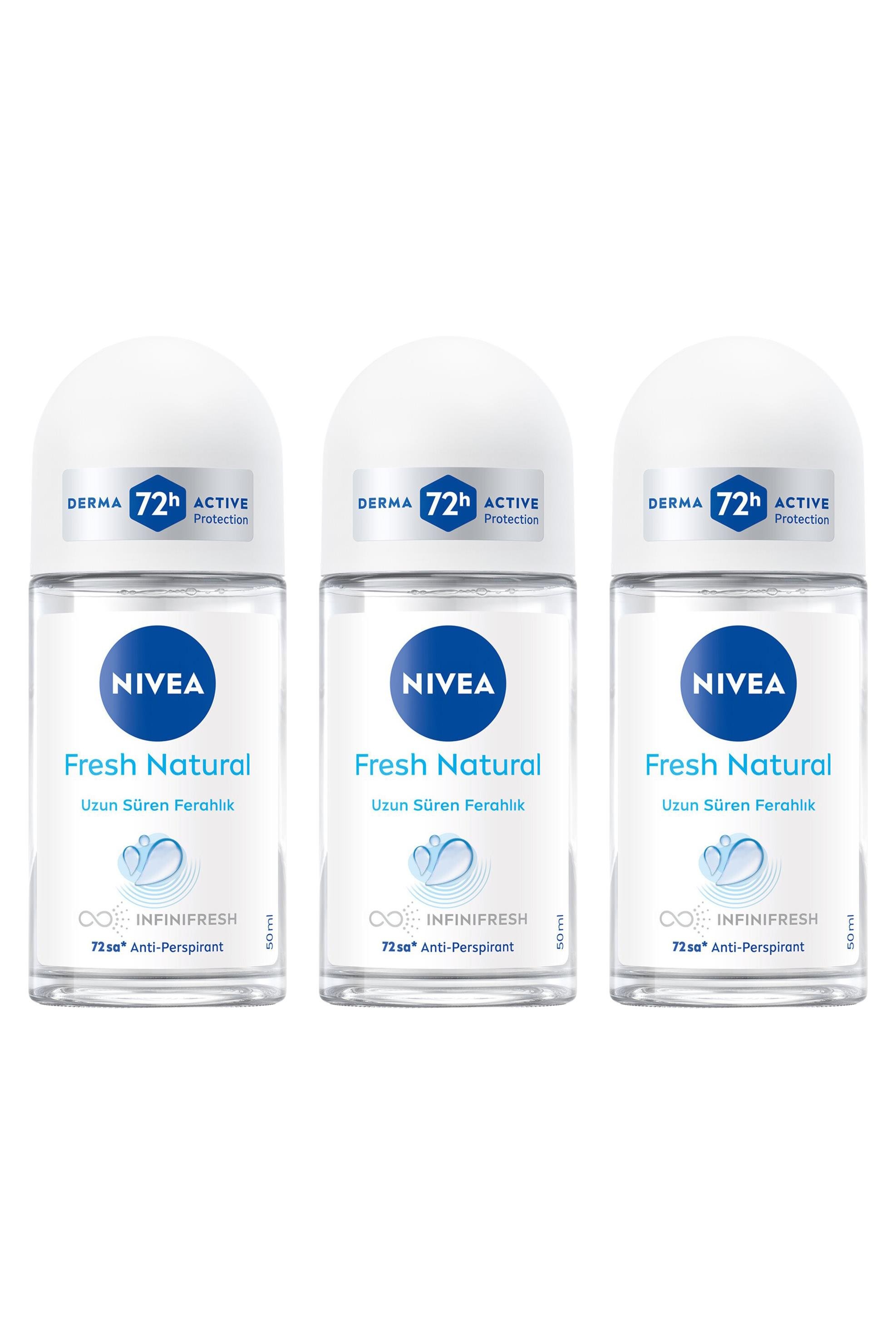 NiveaNivea Fresh Natural Kadınlar İçin Roll on 50 ml 3'lüNivea Fresh Natural Roll-On 50 ml Fiyatı ve Özellikleri | Mutlufiyatlar