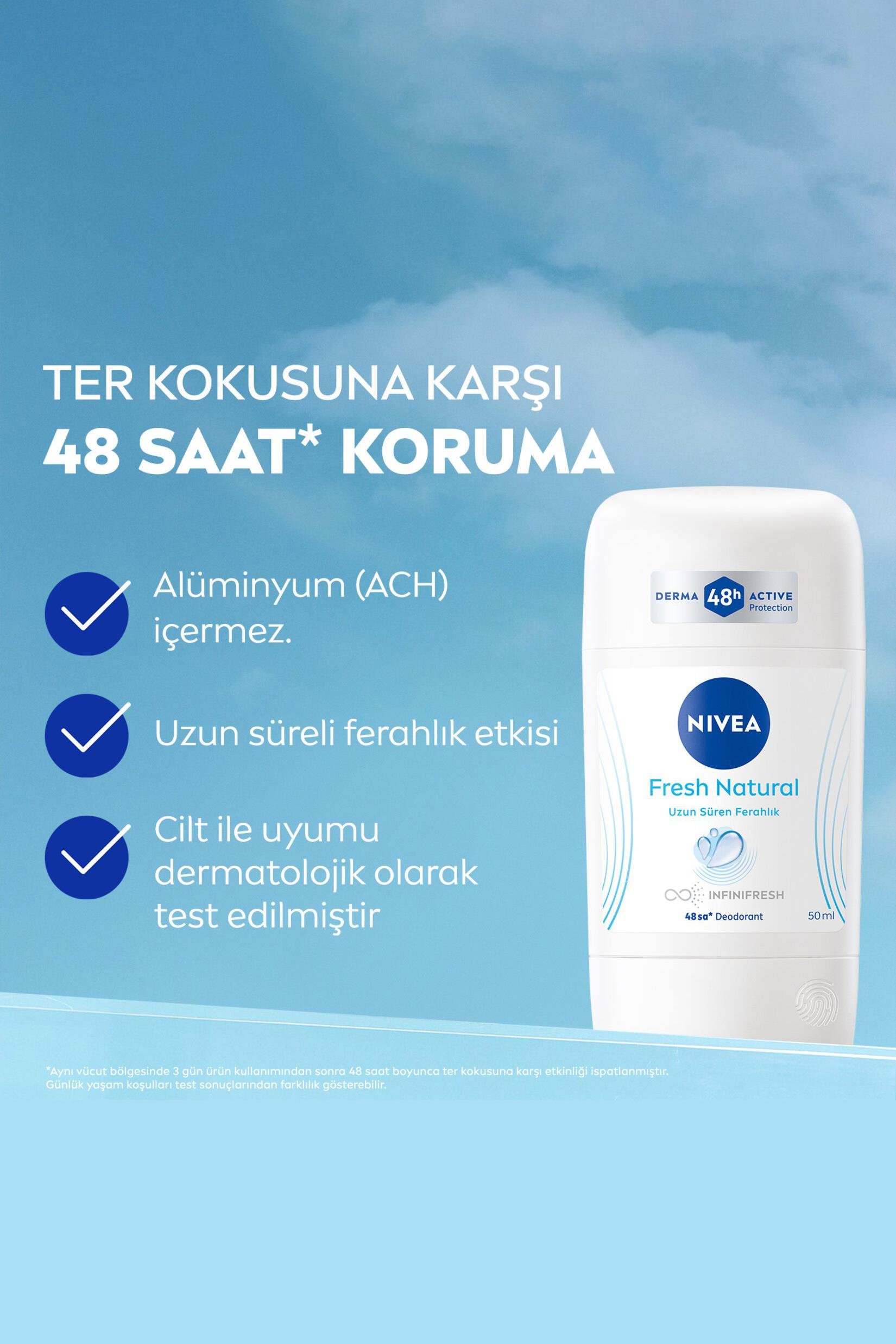 NiveaNivea Fresh Natural Kadınlar İçin Stick Deodorant 50 mlNivea Fresh Natural Stick 50 ml | 48 Saat Ferahlık