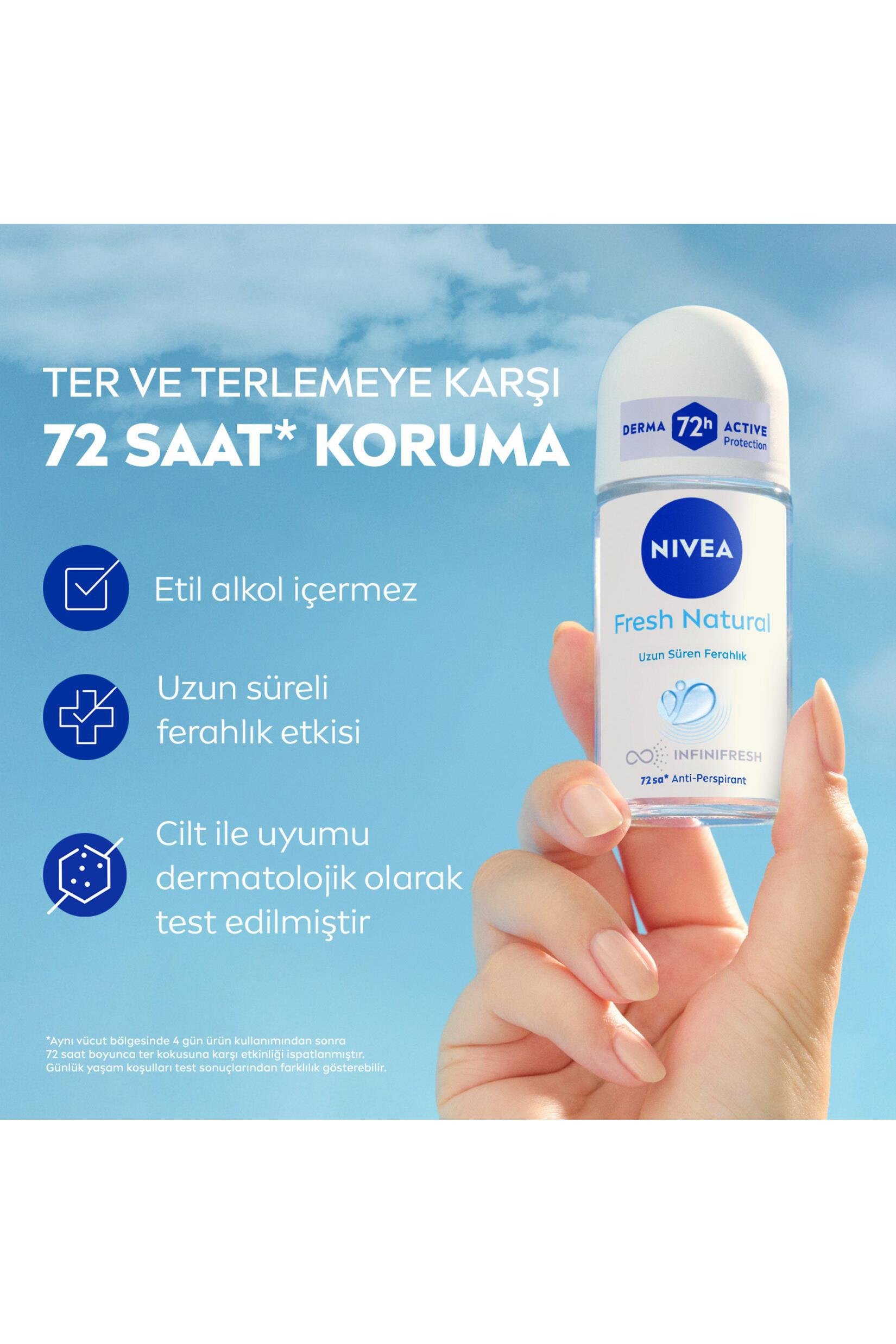 NiveaNivea Fresh Natural Kadınlar İçin Roll on 50 mlNivea Fresh Natural Roll-On 50 ml Fiyatı ve Özellikleri | Mutlufiyatlar