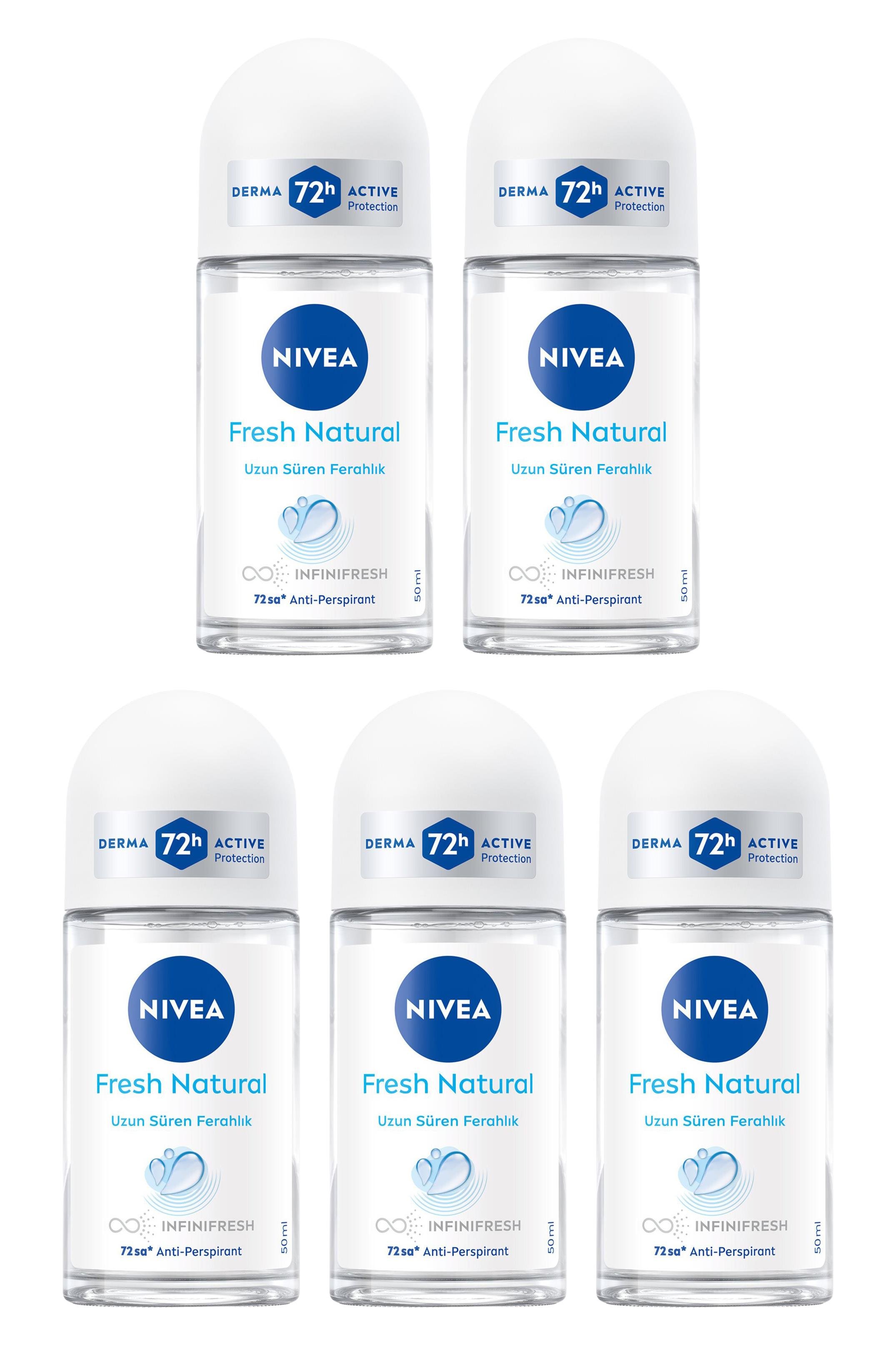 NiveaNivea Fresh Natural Kadınlar İçin Roll on 50 ml 5'liNivea Fresh Natural Roll-On 50 ml Fiyatı ve Özellikleri | Mutlufiyatlar