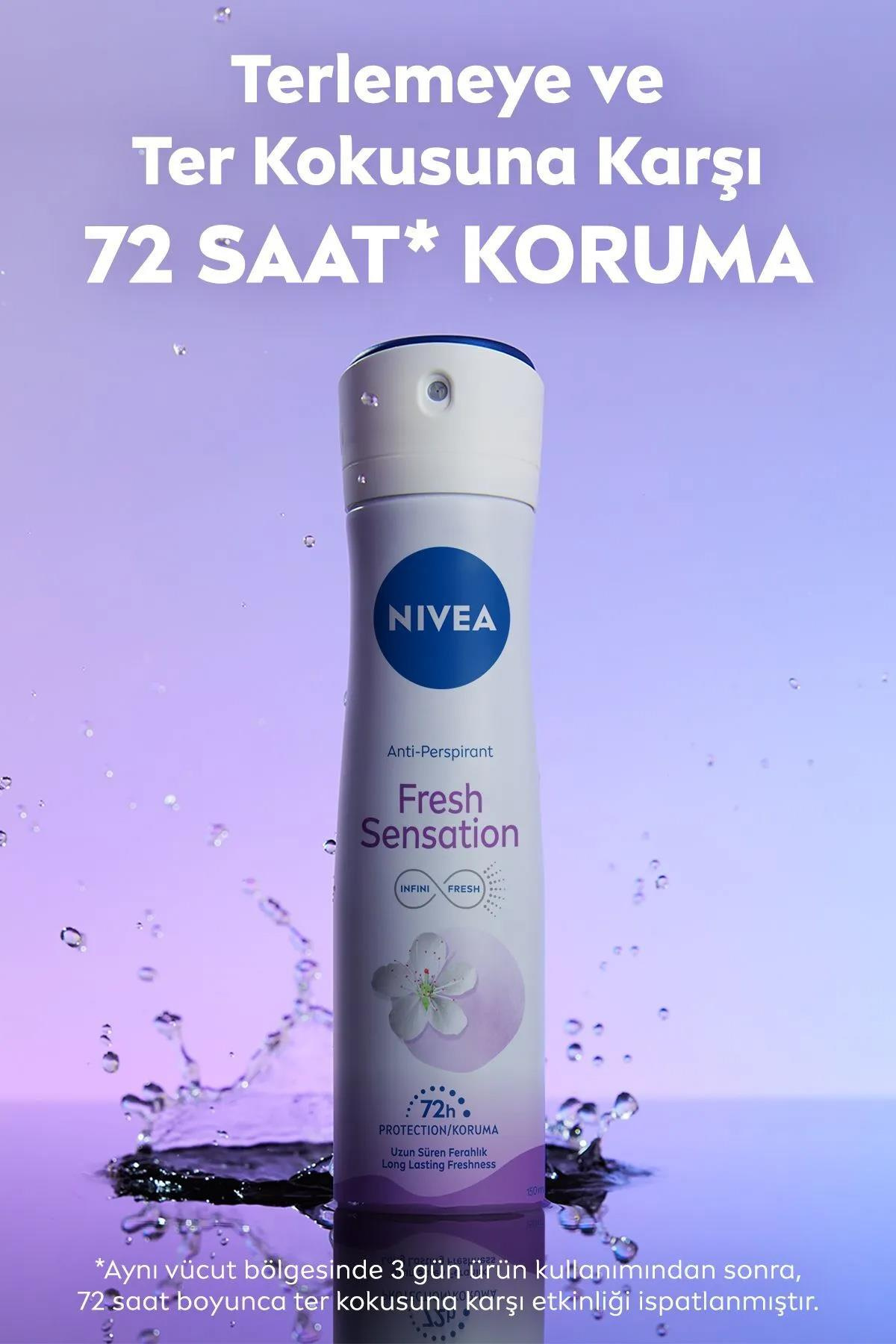 NiveaNivea Fresh Sensation Kadınlar İçin Deodorant 150 ml Nivea Sprey Deodorant Fresh Sensation 150 ml | 72 Saat Etki