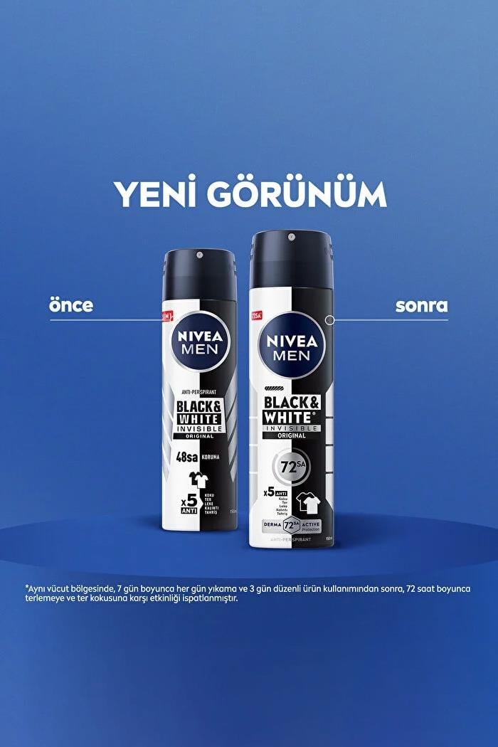 NiveaNivea Men Black White Invisible Original Erkekler İçin Deodorant 150 mlNivea Invisible For Black   White Orijinal Deodorant For Men 150 ml Fiyatı ve Özellikleri | Mutlufiyatlar