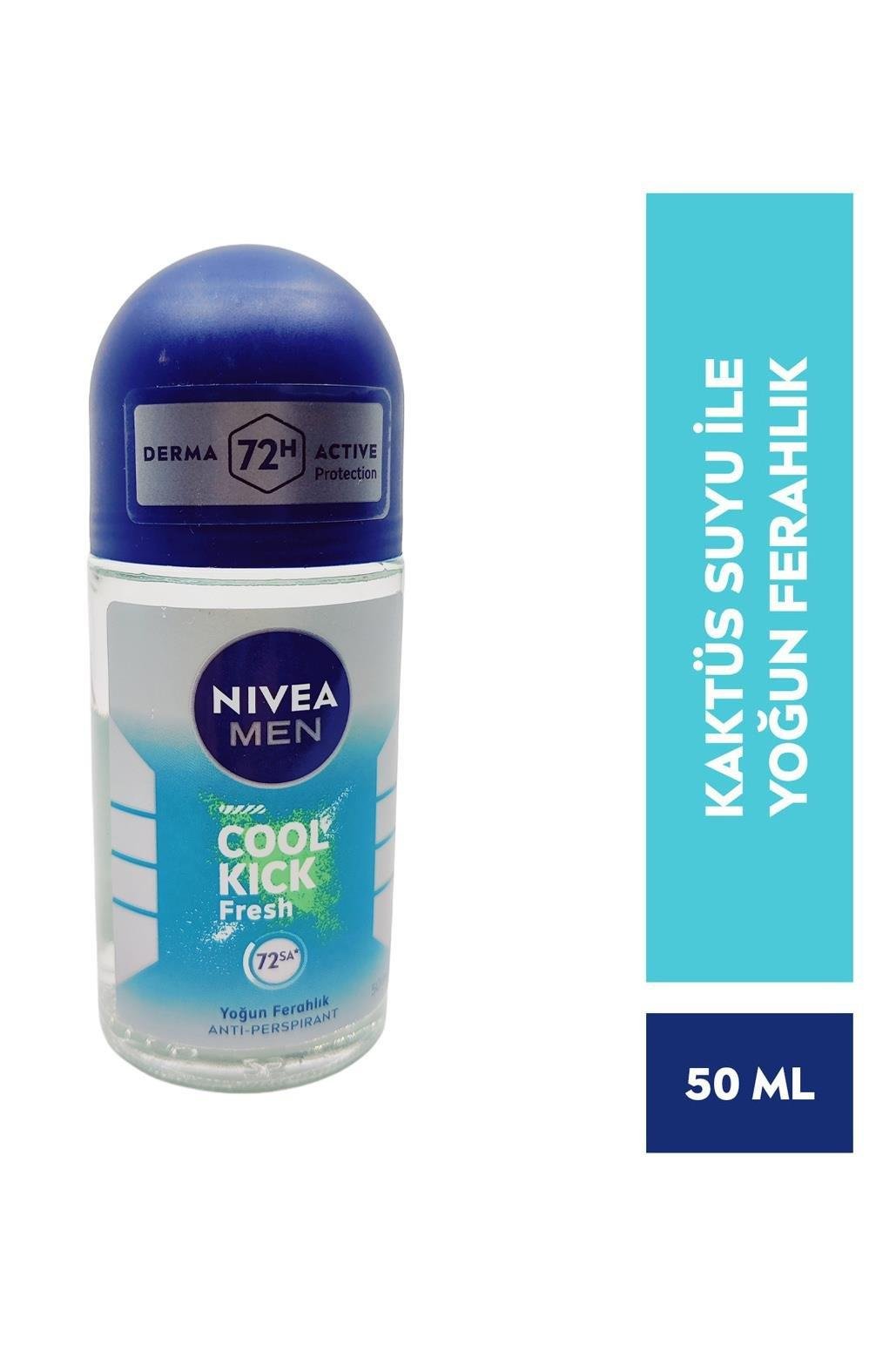 NiveaNivea Men Cool Kick Fresh Erkekler İçin  Roll-on 50 ml 2'liNivea Men Cool Kick Roll-on 50 ml | 48 Saat Ferah Koruma