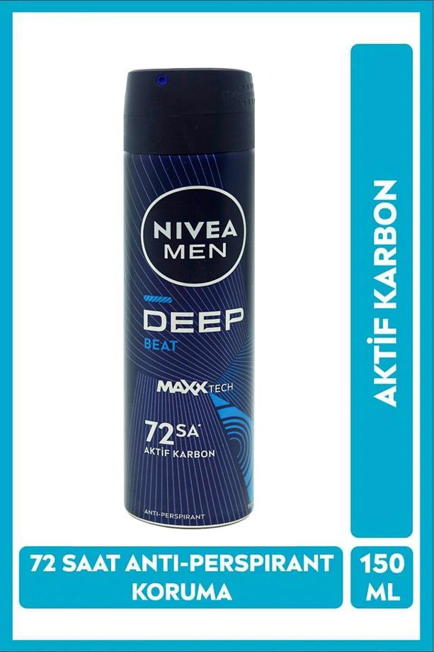 NiveaNivea Men Deep Beat Erkekler İçin Deodorant 150 mlNivea Men Deep Beat Sprey 150 ml | Etkili Koruma ve Dinamik Koku