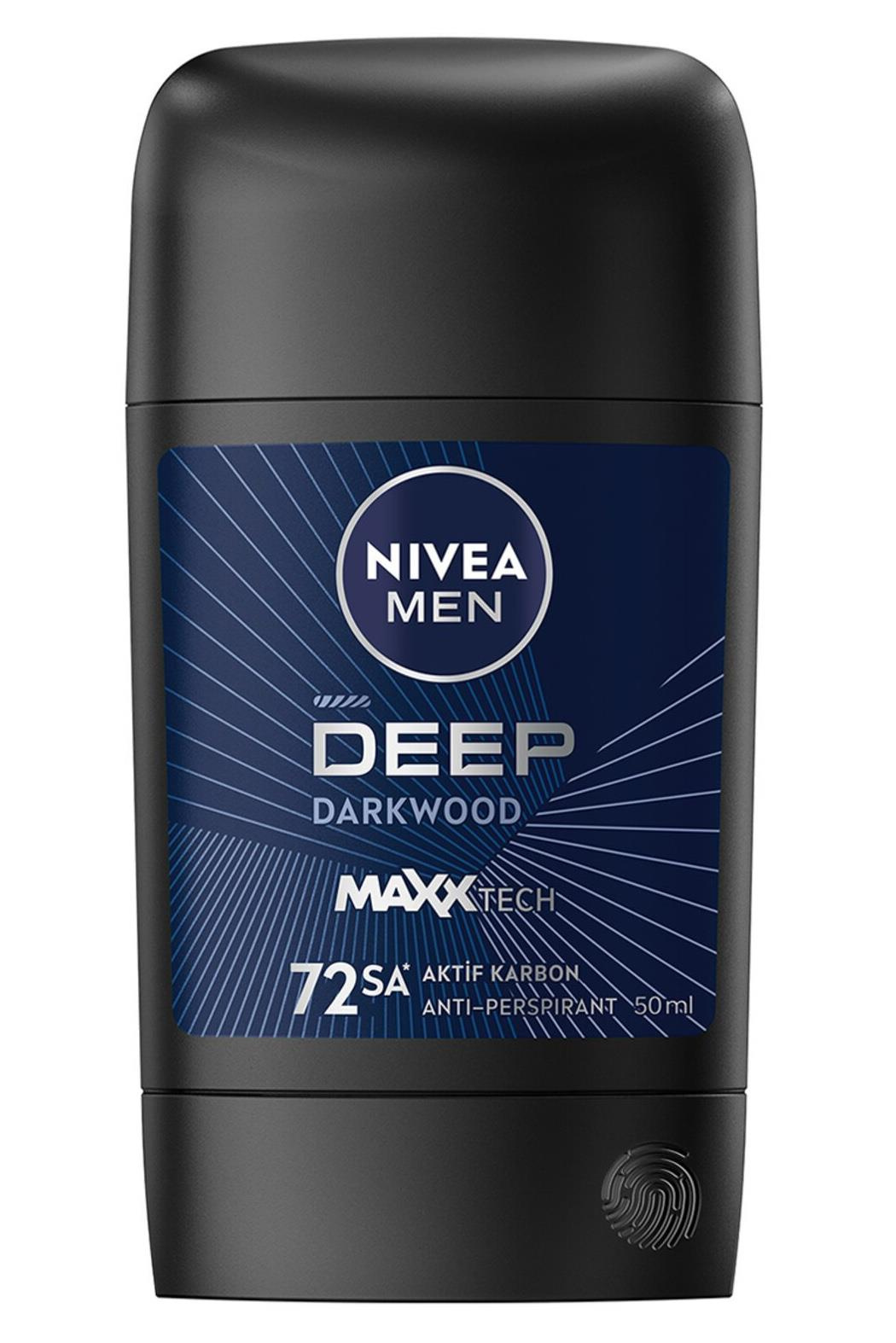 NiveaNivea Men Deep Darkwood Erkekler İçin Stick Deodorant 50 mlNivea Men Deep Dimension Stick 50 ml | Aktif Karbon Gücü
