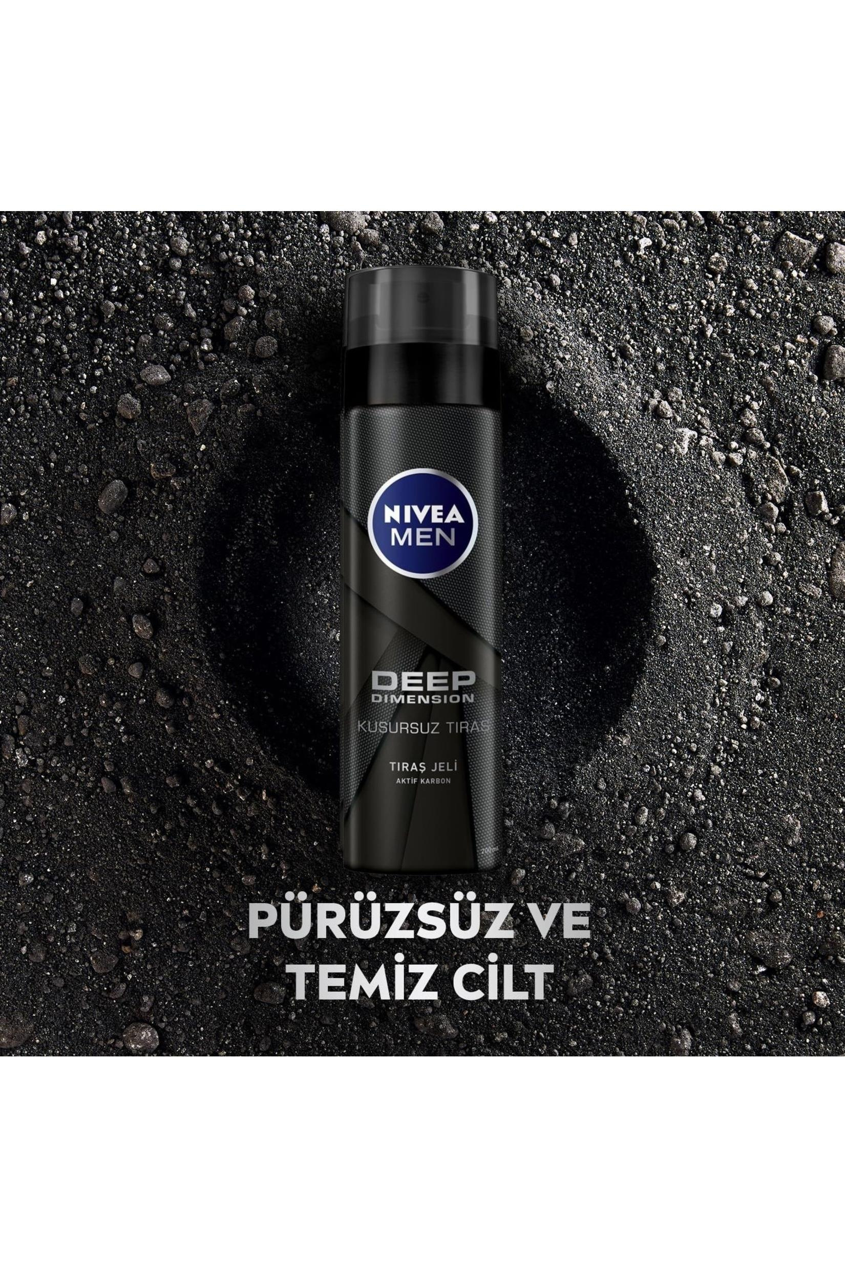 NiveaNivea Men Deep Dimension Tıraş Jeli 200 mlNivea Deep Dimension Tıraş Jeli 200 ml | Aktif Karbonlu Kayganlık