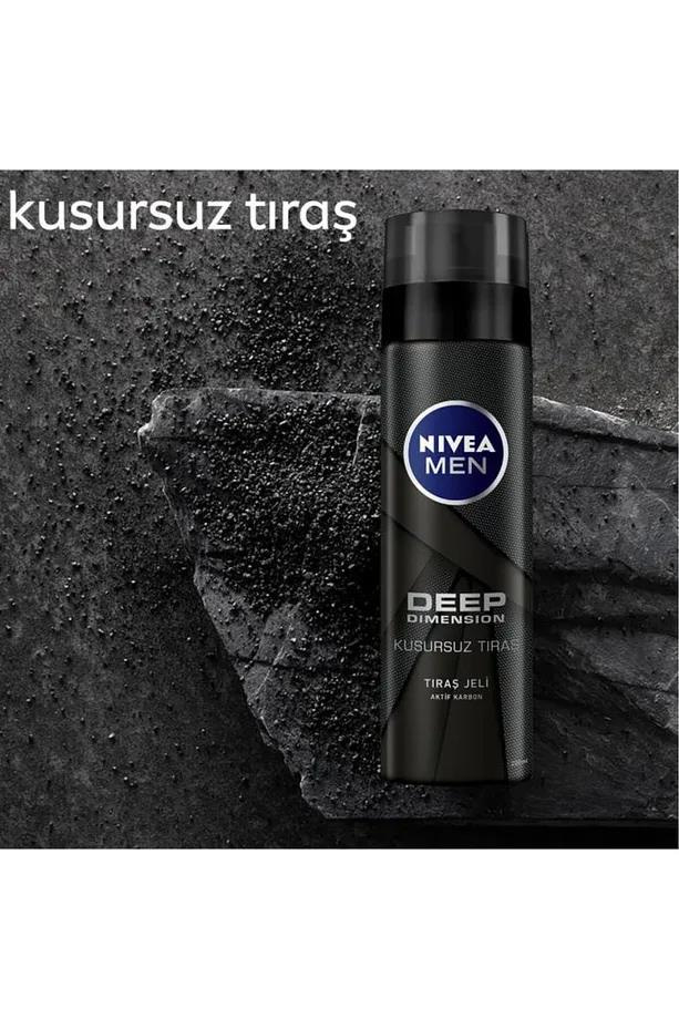 NiveaNivea Men Deep Dimension Tıraş Jeli 200 mlNivea Deep Dimension Tıraş Jeli 200 ml | Aktif Karbonlu Kayganlık