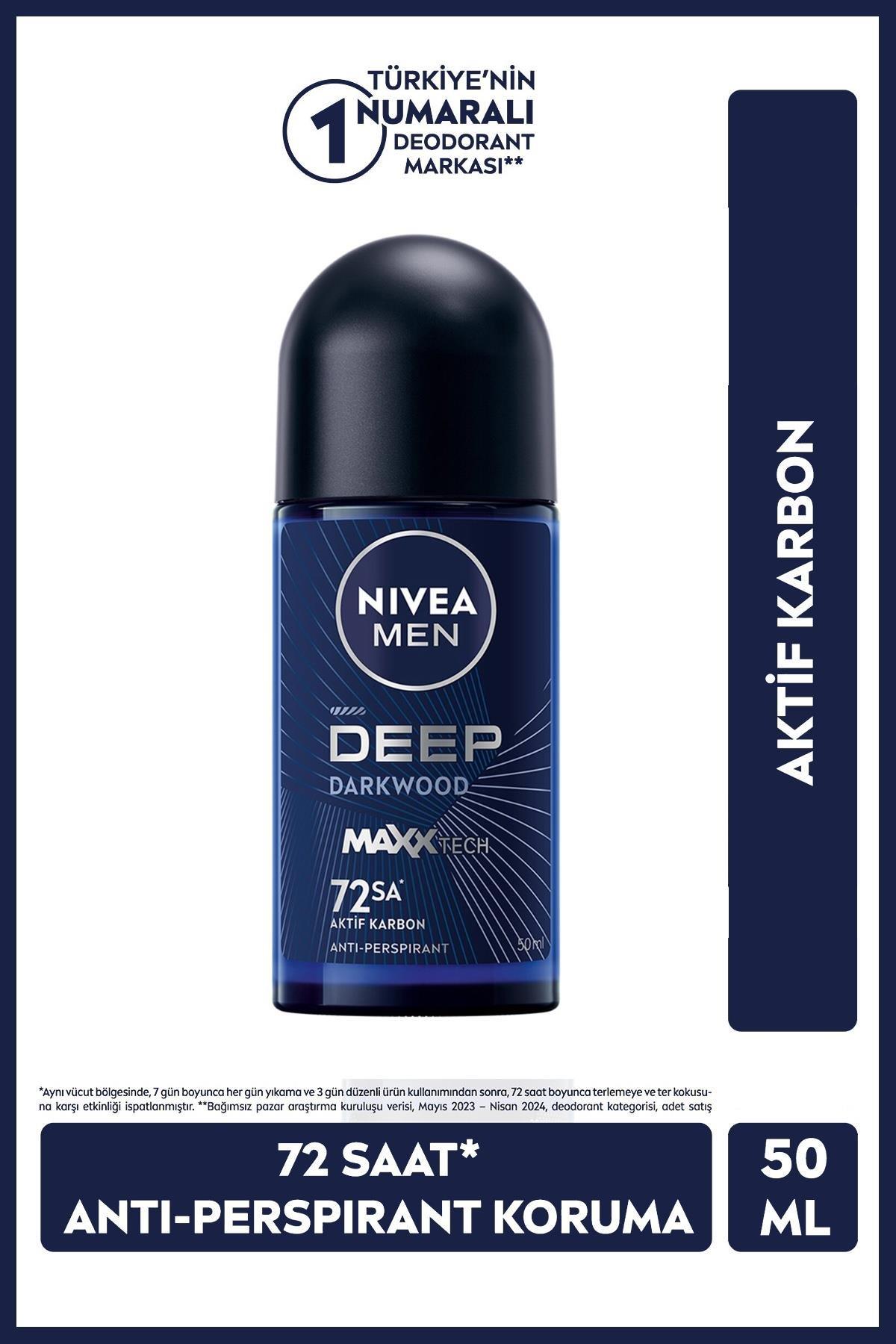 NiveaNivea Men Erkek Roll-On Deodorant Deep Dimension 50 ml 4'lüNivea Men Deep Dimension Roll-on 50 ml | Karbonlu Ferahlık