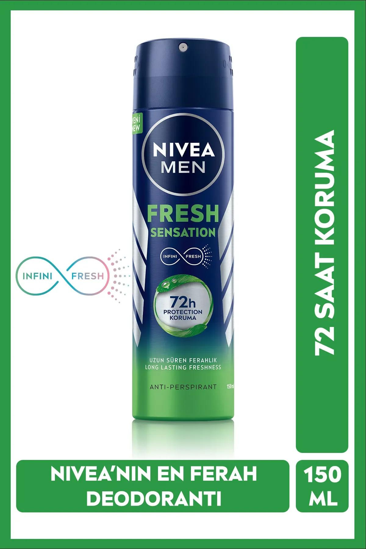 NiveaNivea Men Fresh Sensation Erkek Sprey Deodorant 150 mlNivea Men Fresh Sensation Erkek Sprey Deodorant 150 ml Fiyatı ve Özellikleri | Mutlufiyatlar