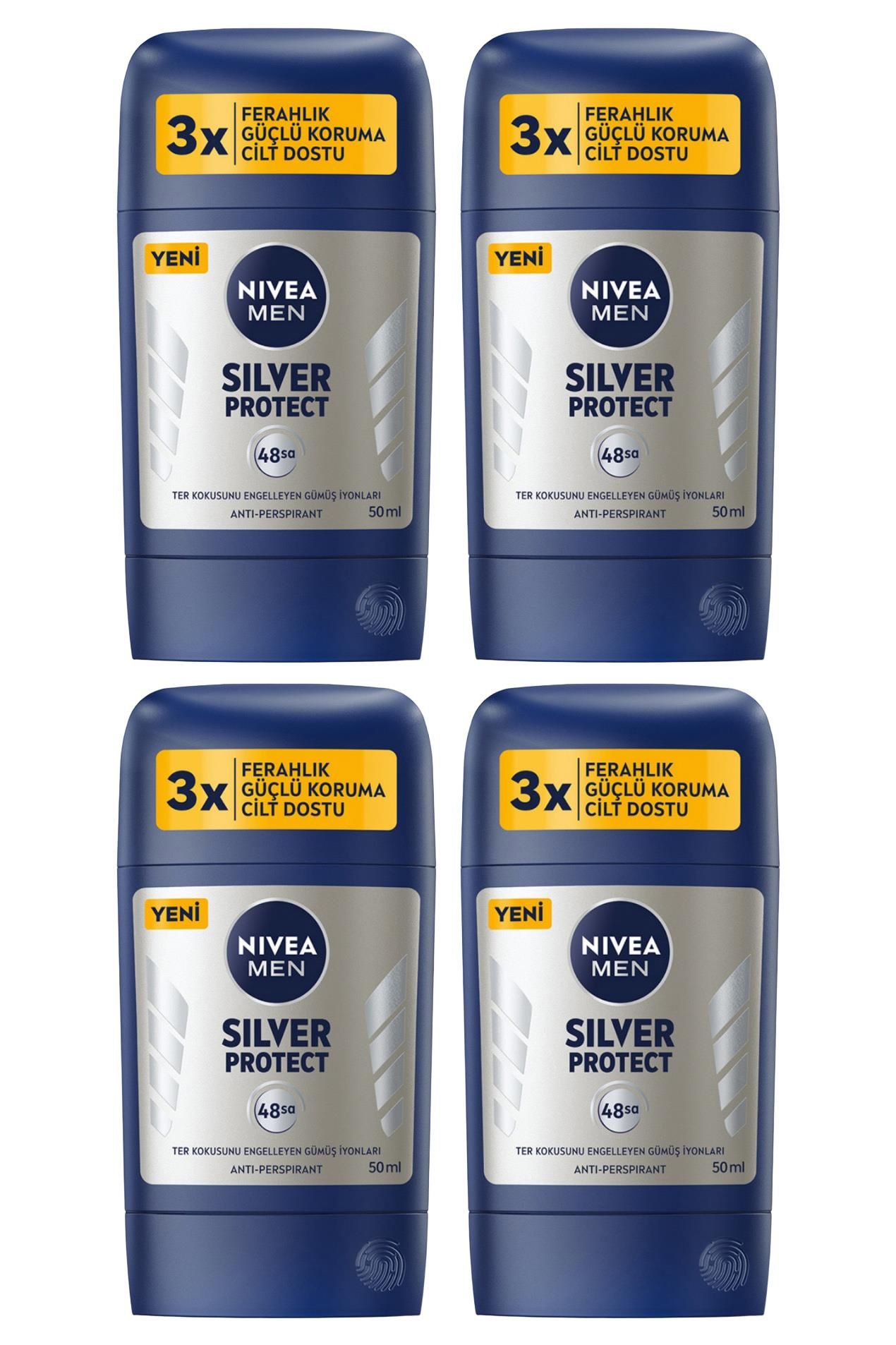 NiveaNIVEA Men Silver Protect Erkekler İçin Stick Deodorant 50 ml 4'lüNivea Men Silver Protect Stick Deodorant 50 ml Fiyatı ve Özellikleri | Mutlufiyatlar