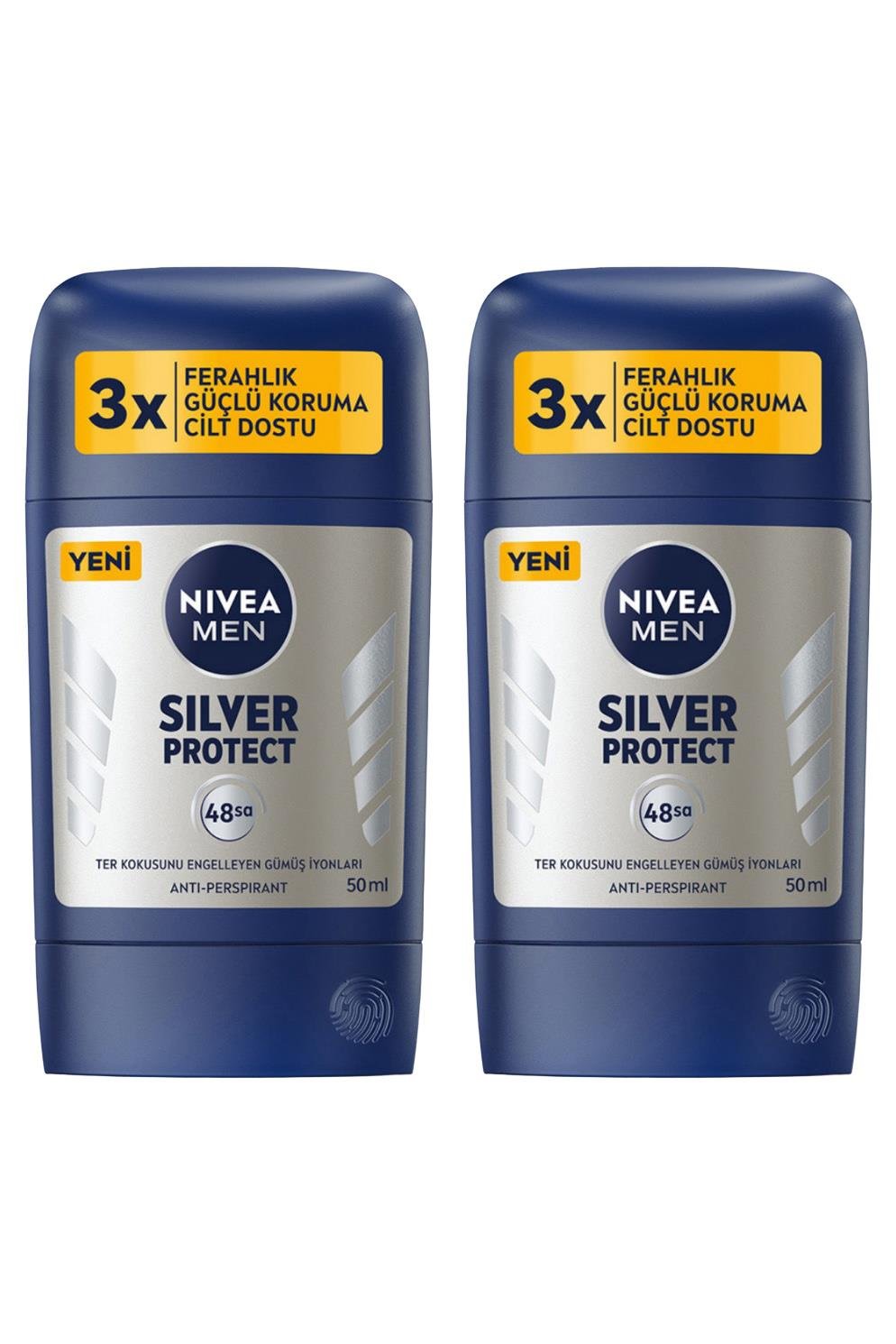 NiveaNIVEA Men Silver Protect Erkekler İçin Stick Deodorant 50 ml 2'liNivea Men Silver Protect Stick Deodorant 50 ml Fiyatı ve Özellikleri | Mutlufiyatlar