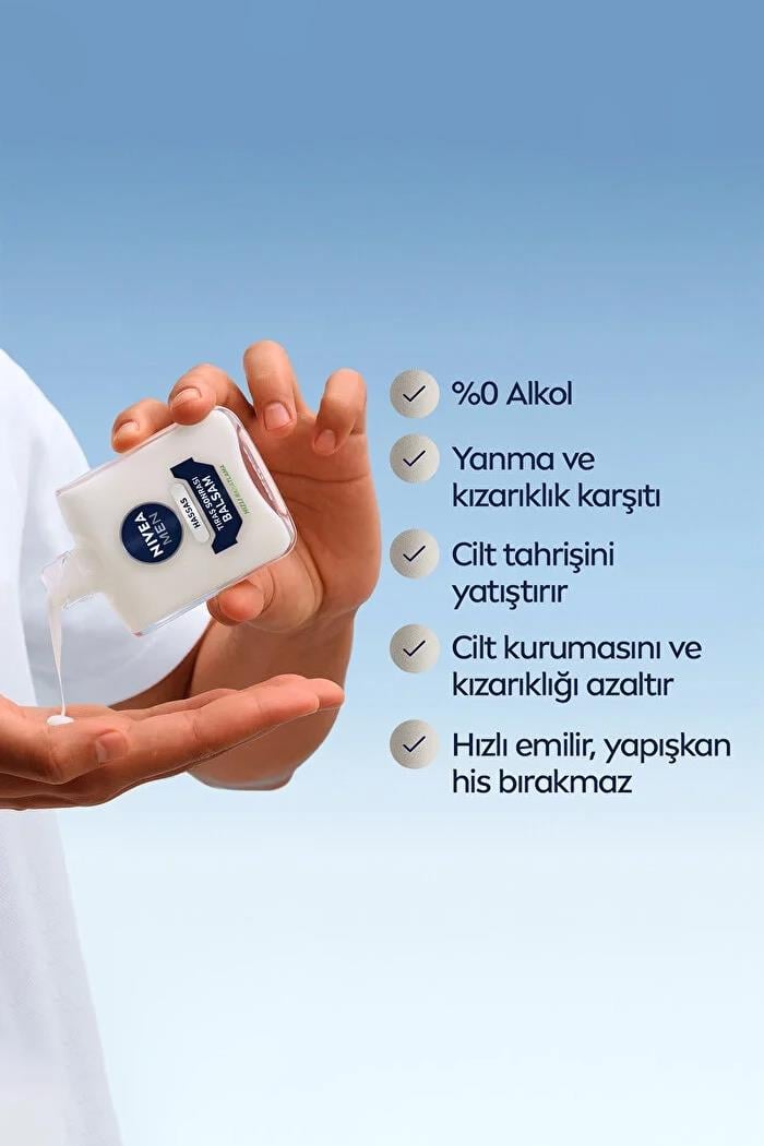 NiveaNivea Men Tıraş Sonrası Balsam Hassas Ciltler İçin 100 mlNivea Tıraş Sonrası Balsam 100 ml | Hassas Ciltler İçin Yatıştırıcı