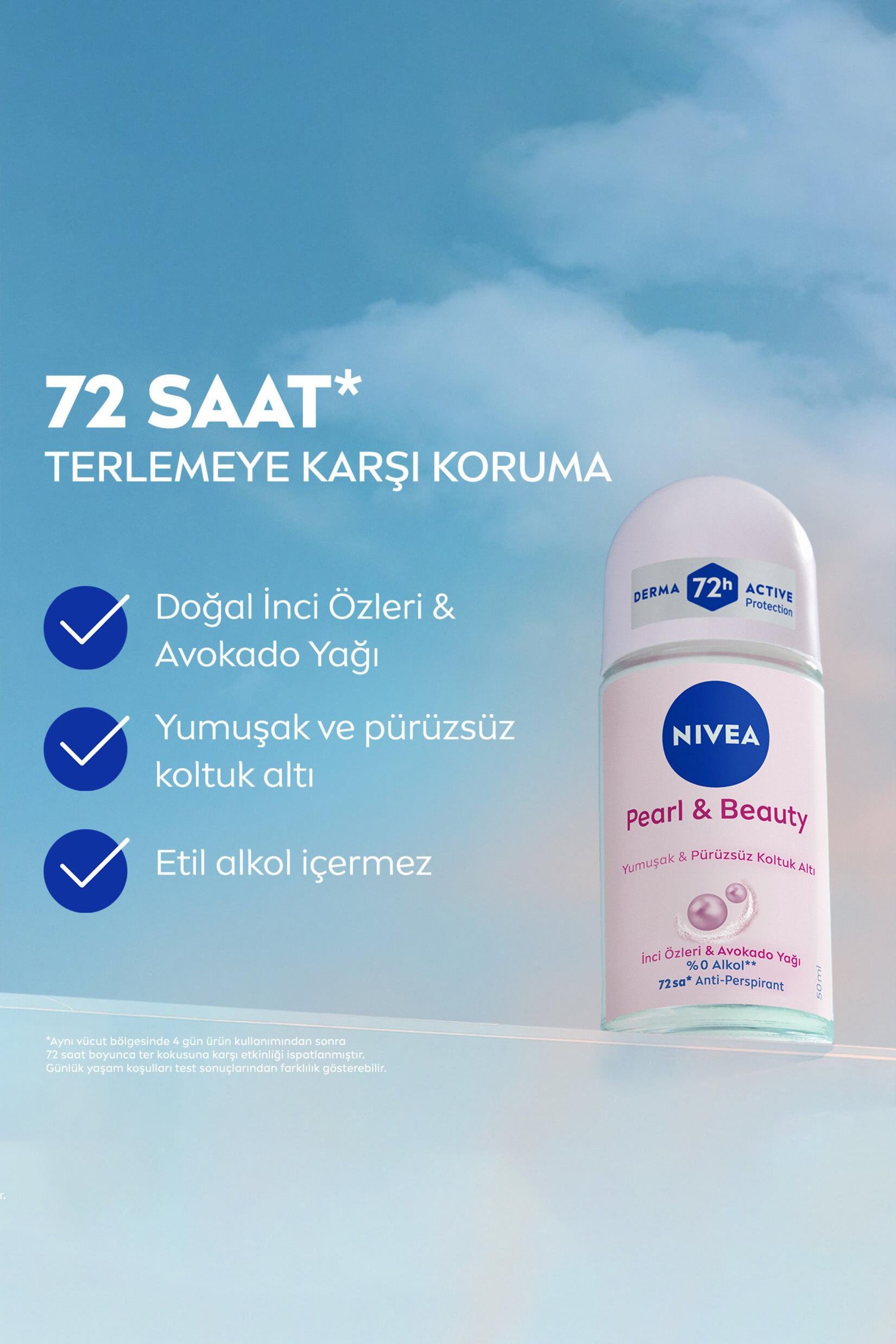 NiveaNivea Pearl Beauty Kadınlar İçin Roll On 50 mlNivea Pearl & Beauty Roll-on 50 ml | 72 Saat Koruma