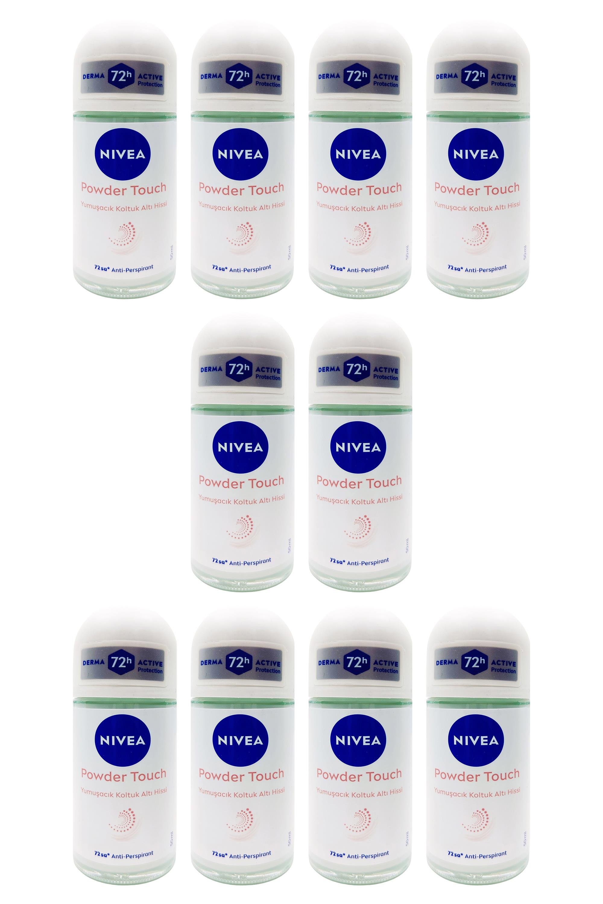 NiveaNivea Powder Touch Kadınlar İçin Roll On 50 ml 10'luNivea Powder Touch Roll-on 50 ml | Pürüzsüzlük ve Koruma