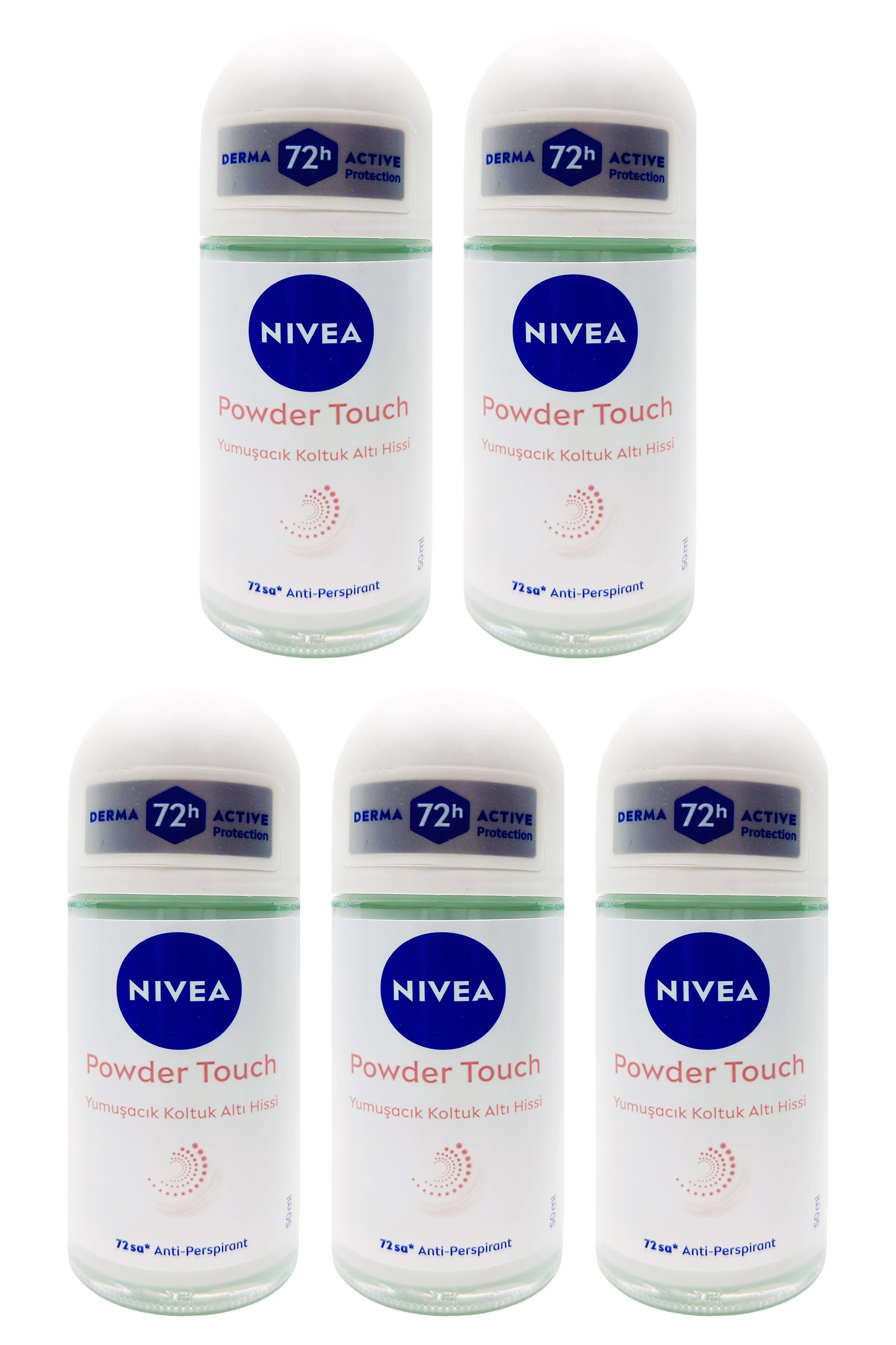 NiveaNivea Powder Touch Kadınlar İçin Roll On 50 ml 5'liNivea Powder Touch Roll-on 50 ml | Pürüzsüzlük ve Koruma