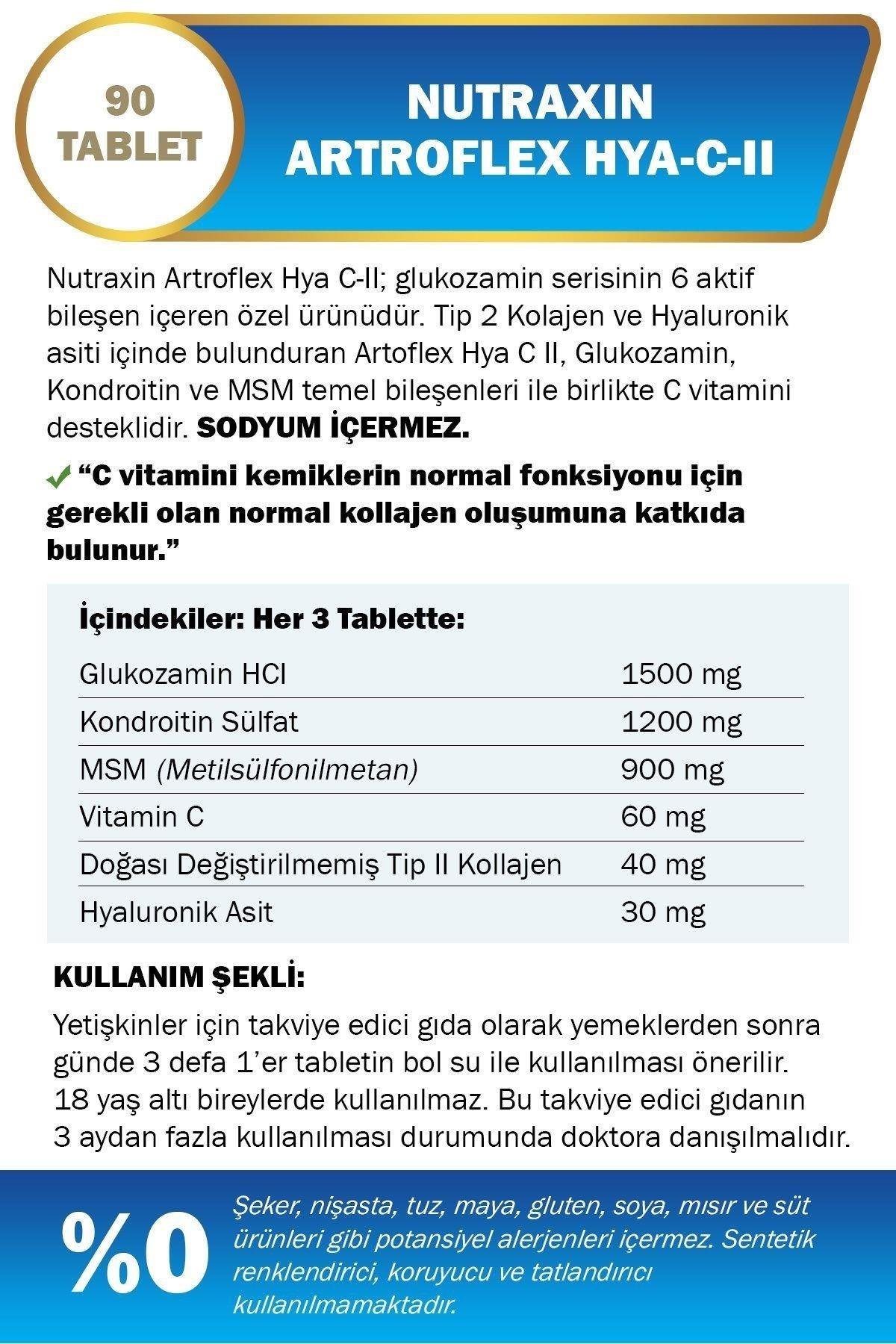 NutraxinNutraxin Artroflex HYA-C-II 90 TabletNutraxin Artroflex HYA-C-II 90 Tablet Fiyatı ve Özellikleri | Mutlufiyatlar