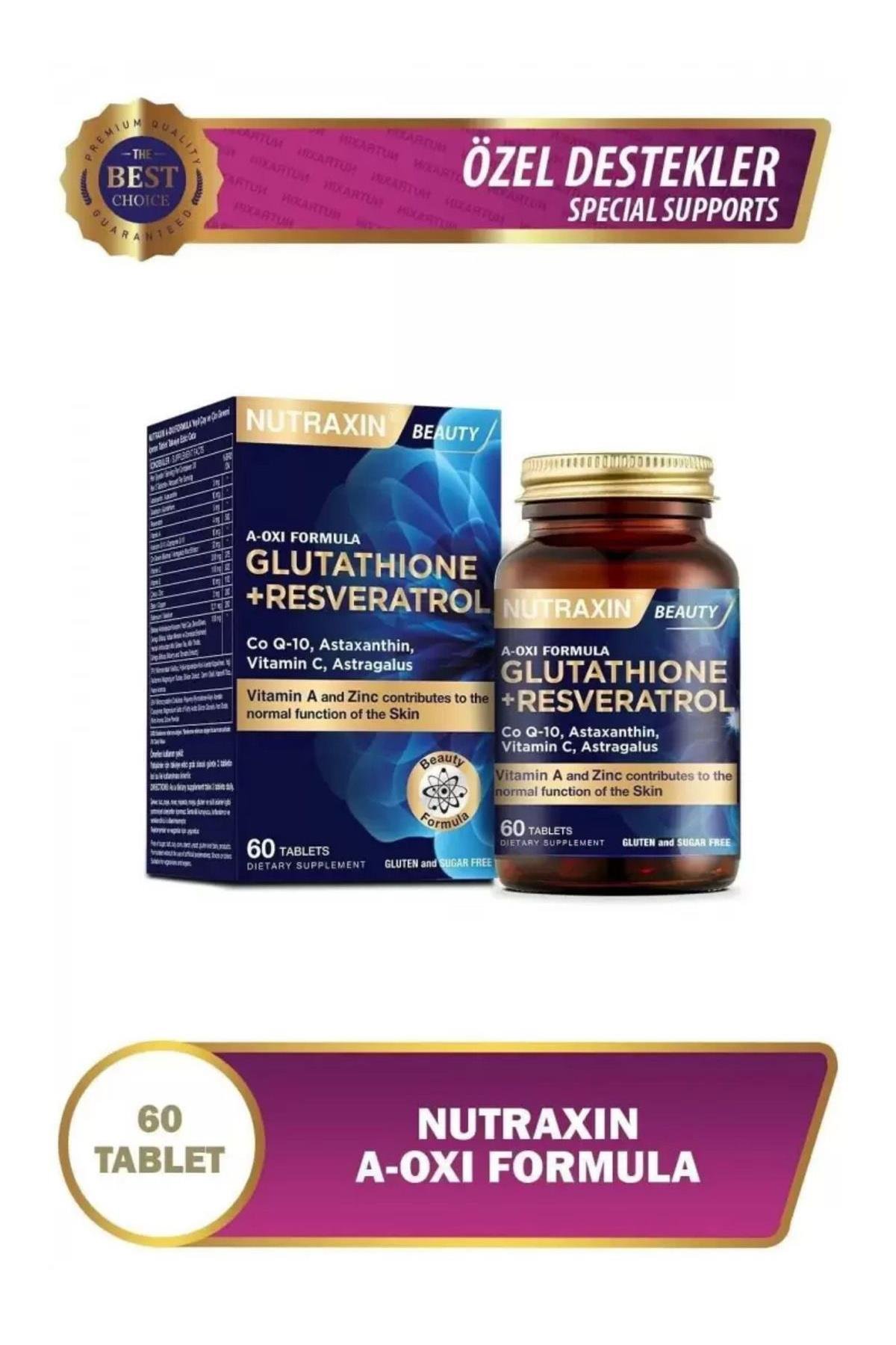 NutraxinNutraxin Glutathione+Resveratrol A-Oxi Formula 60 TabletNutraxin A-Oxi Formula 60 Tablet Fiyatı ve Özellikleri | Mutlufiyatlar