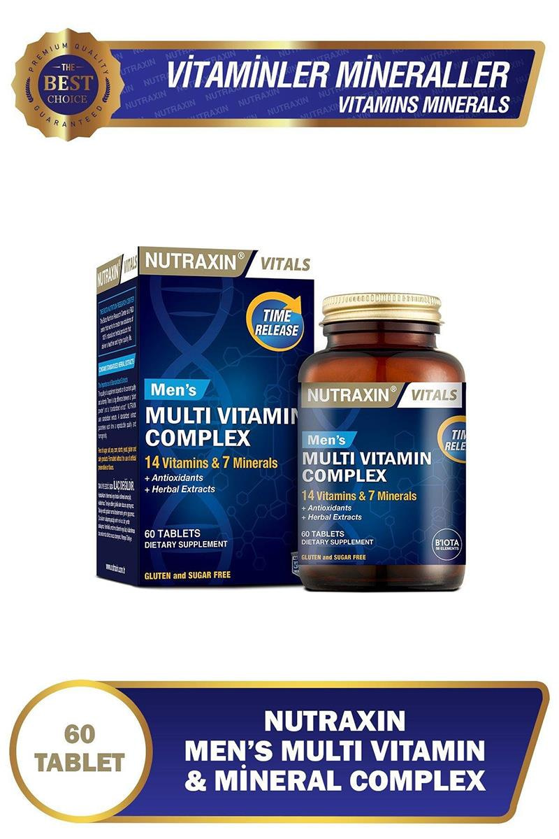 NutraxinNutraxin Mens Multi Vitamin Complex 60 TabletNutraxin Mens Multi Vitamin Complex 60 Tablet Fiyatı ve Özellikleri | Mutlufiyatlar