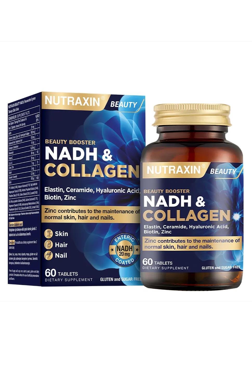 NutraxinNutraxin Nadh Collagen Collagen Takviye Edici Gıda 60 TabletNutraxin NADH   Collagen 60 Tablet Fiyatı ve Özellikleri | Mutlufiyatlar