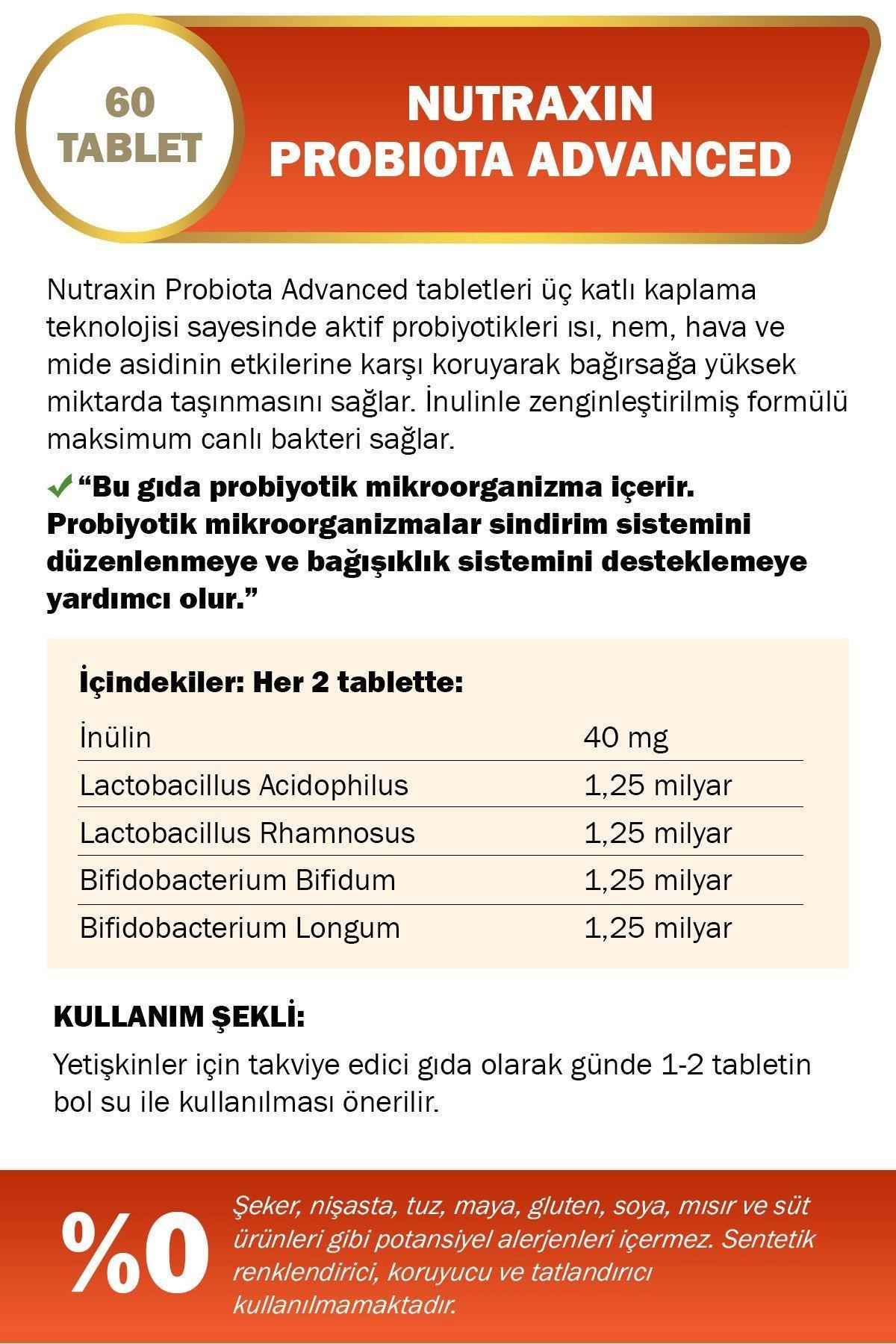 NutraxinNutraxin Probiota Advanced 60 TabletNutraxin Probiota Advanced 60 Tablet Fiyatı ve Özellikleri | Mutlufiyatlar