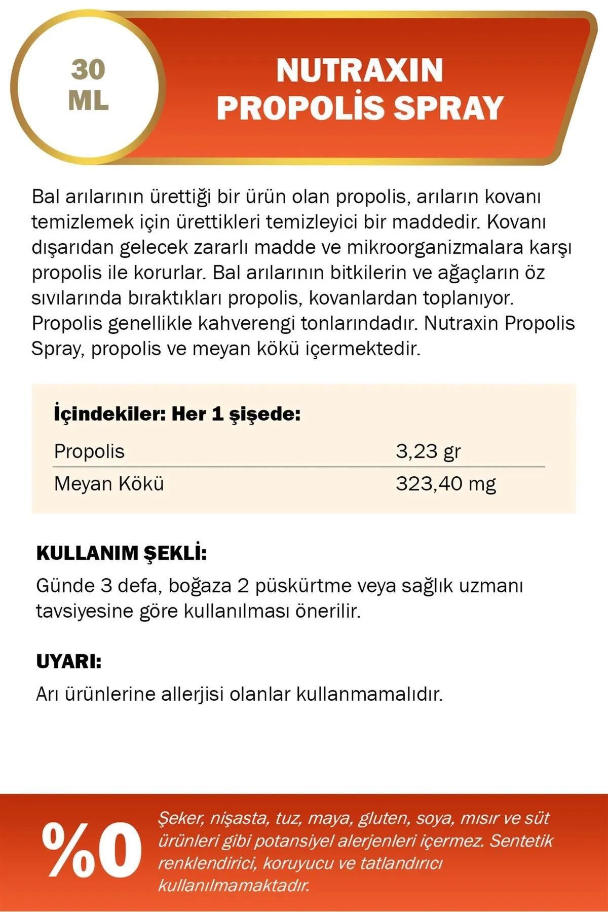 NutraxinNutraxin Propolis Boğaz Spreyi 30 ml 10'luNutraxin Propolis Boğaz Spreyi 30 ml Fiyatı ve Özellikleri | Mutlufiyatlar