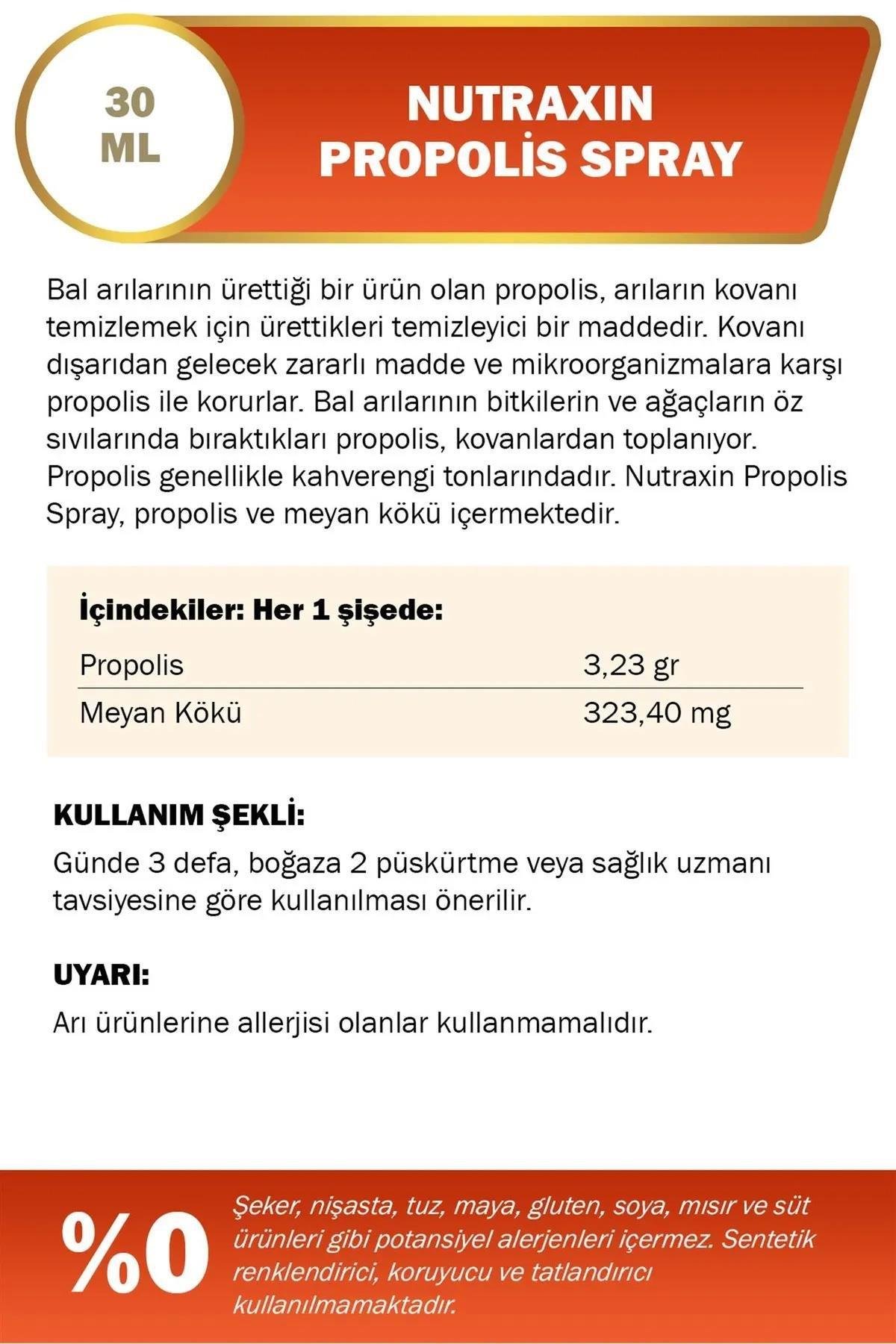 NutraxinNutraxin Propolis Boğaz Spreyi 30 ml 3'lüNutraxin Propolis Boğaz Spreyi 30 ml Fiyatı ve Özellikleri | Mutlufiyatlar