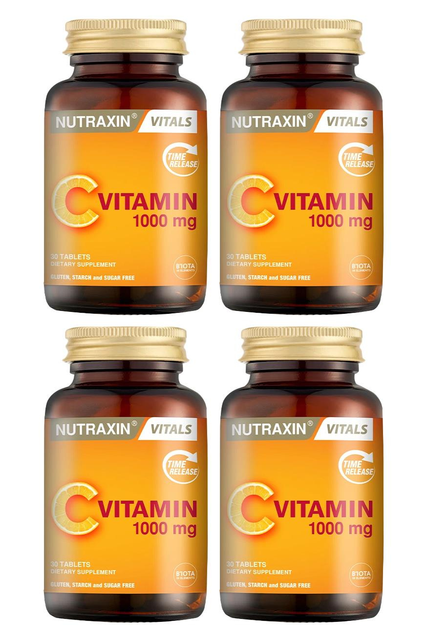 NutraxinNutraxin Vitamin C 1000 mg Takviye Edici Gıda 30 Tablet 4'lüNutraxin Vitamin C 1000 mg 30 Tablet Fiyatı ve Özellikleri | Mutlufiyatlar
