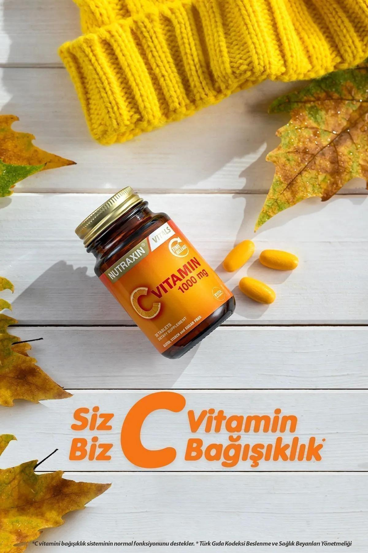 NutraxinNutraxin Vitamin C 1000 mg Takviye Edici Gıda 30 Tablet 2'liNutraxin Vitamin C 1000 mg 30 Tablet Fiyatı ve Özellikleri | Mutlufiyatlar
