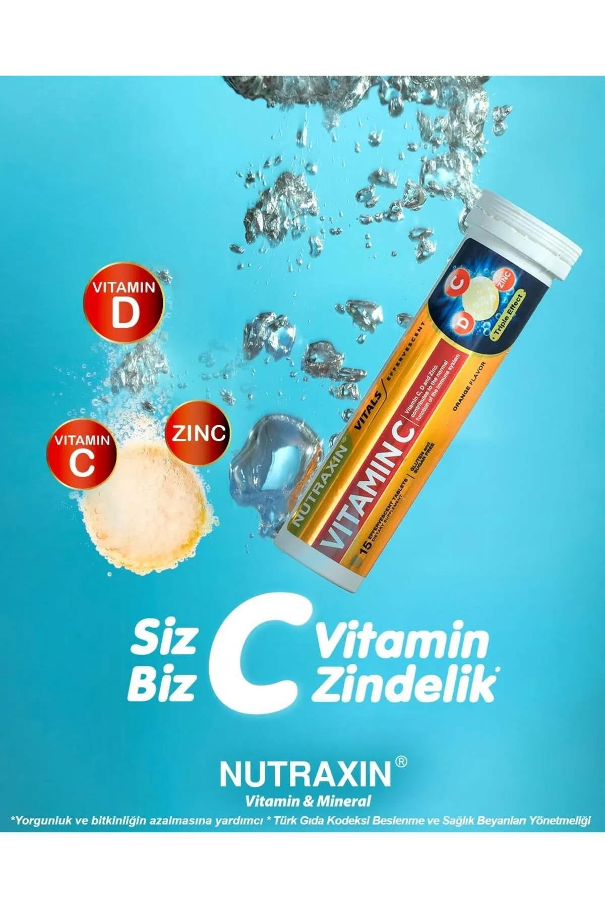 NutraxinNutraxin Vitamin C D Zinc 15 Efervesan Tablet - 1 Alana 1 Hediye Avantajlı PaketNutraxin Vitamin C D Zinc 15 Efervesan Tablet - İkili Kofre Fiyatı ve Özellikleri | Mutlufiyatlar