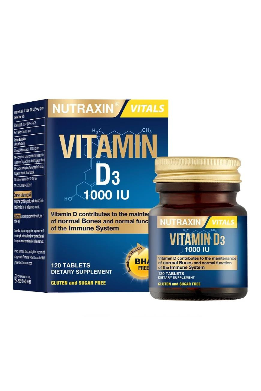 NutraxinNutraxin Vitamin D3 1000 IU 120 TabletNutraxin Vitamin D3 1000 IU 120 Tablet Fiyatı ve Özellikleri | Mutlufiyatlar