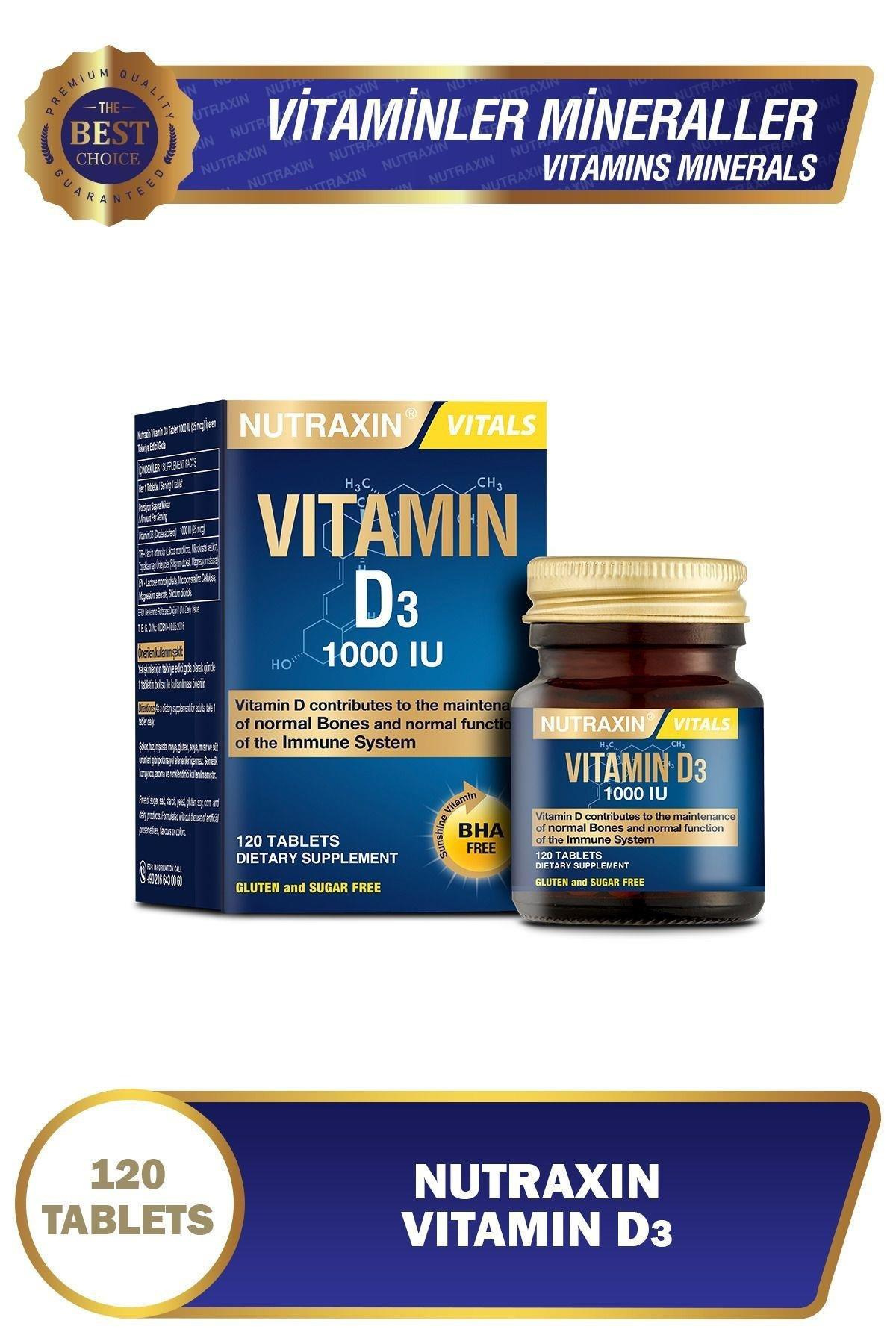NutraxinNutraxin Vitamin D3 1000 IU 120 TabletNutraxin Vitamin D3 1000 IU 120 Tablet Fiyatı ve Özellikleri | Mutlufiyatlar