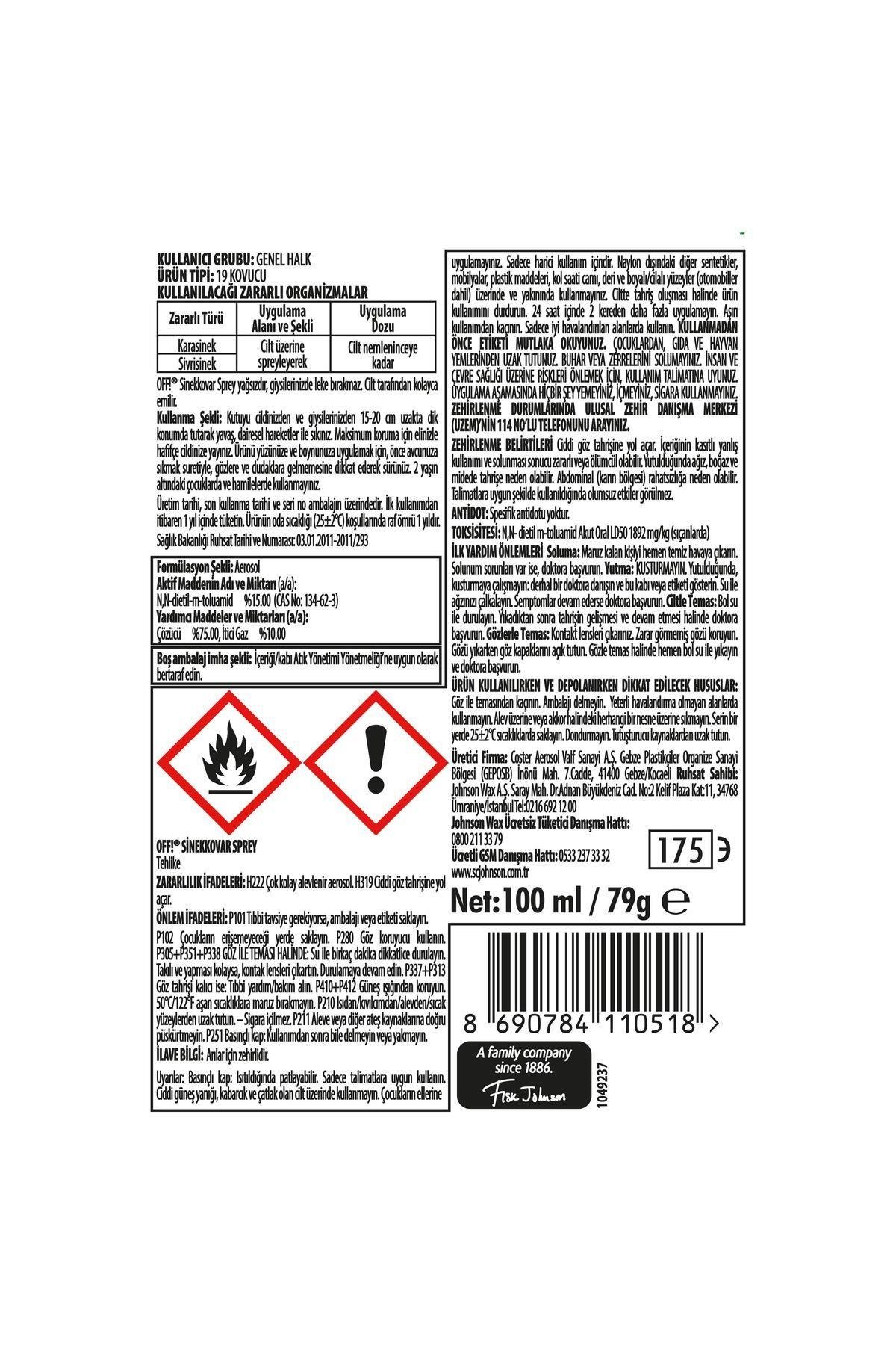 OffSinekkovar Sprey 100 ml