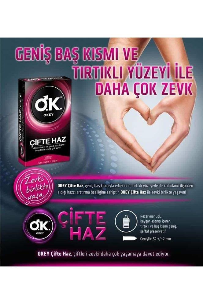 OkeyOkey Çifte Haz Prezervatif 10 Adet 3'lüOkey Çifte Haz Prezervatif 10lu Fiyatı ve Özellikleri | Mutlufiyatlar