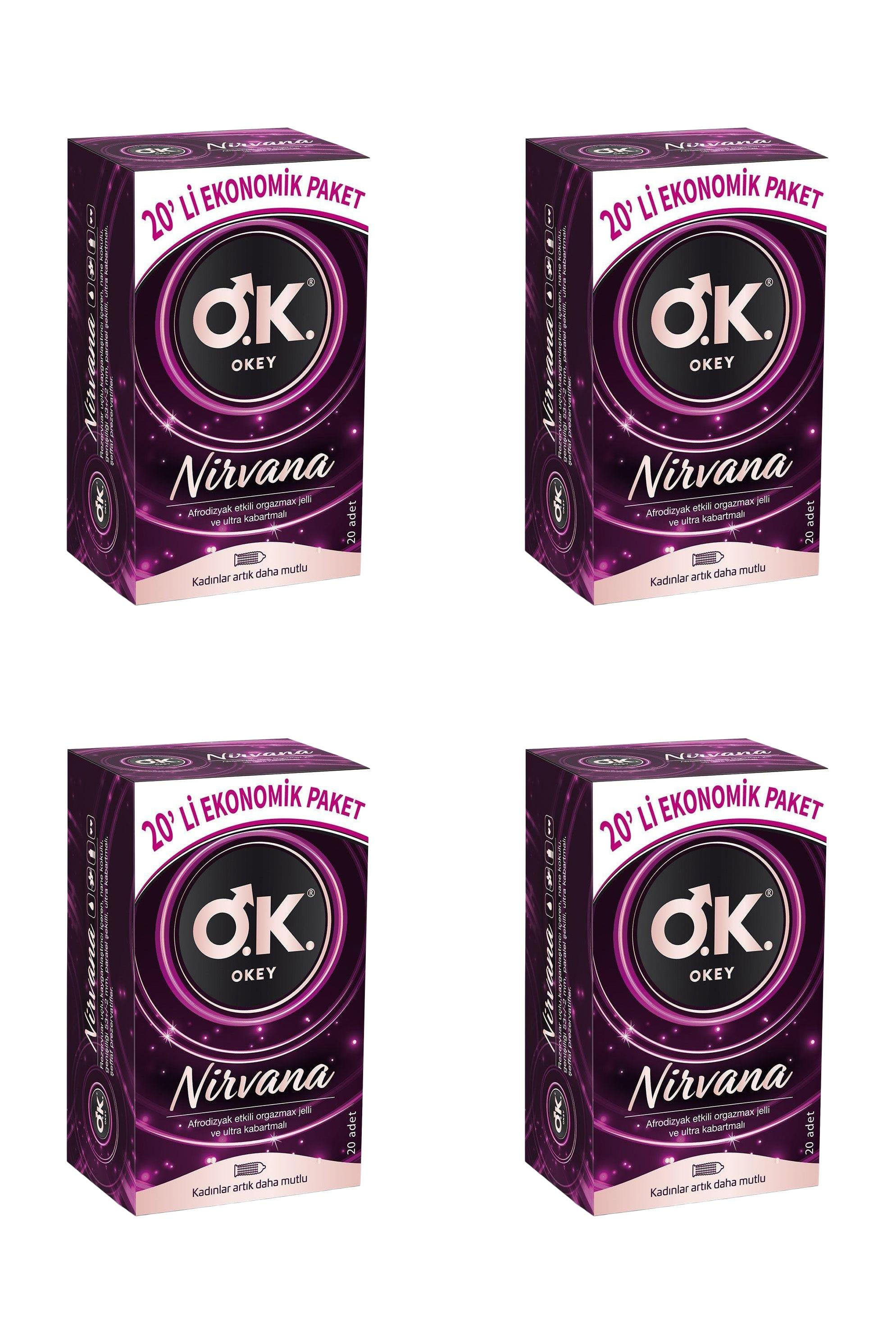 OkeyOkey Nirvana Prezervatif Ekonomik Paket 20 Adet 4'lüOkey Prezervatif Nirvana 20li Fiyatı ve Özellikleri | Mutlufiyatlar