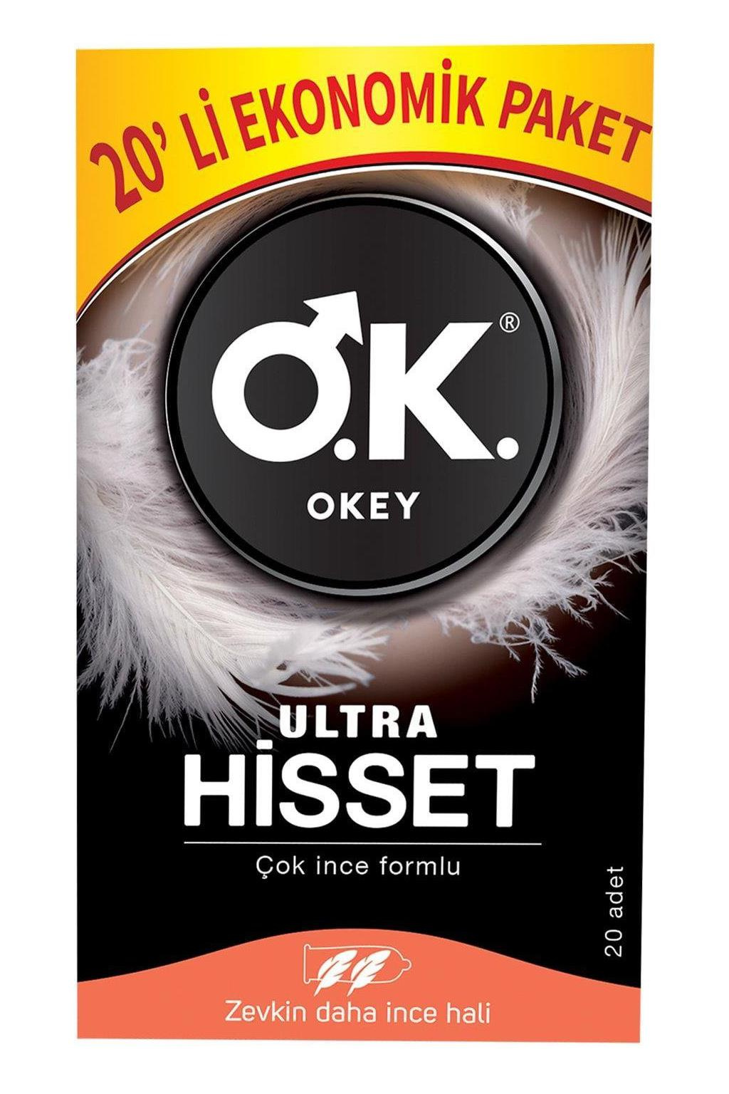 OkeyOkey Ultra Hisset Prezervatif Ekonomik Paket 20 AdetOkey Prezervatif Ultra Hisset 20li - Ekonomik Paket Fiyatı ve Özellikleri | Mutlufiyatlar