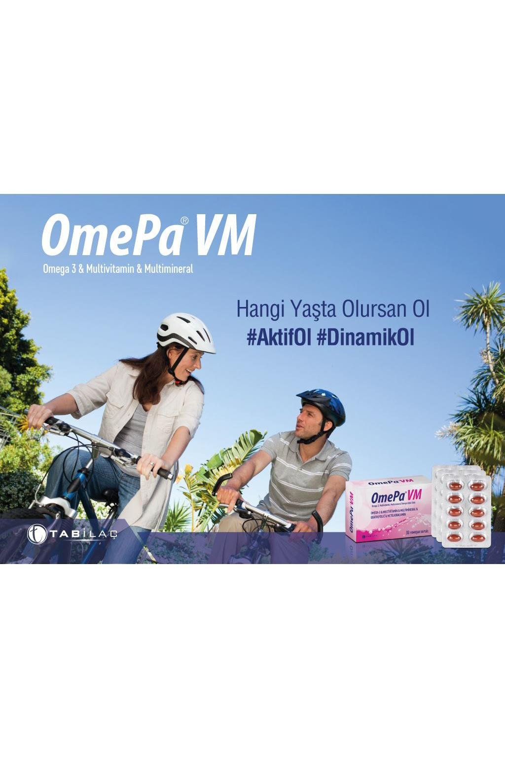 OmepaOmePa VM Omega 3 Multivitamin ve Multimineral 30 Yumuşak KapsülOmepa VM 30 Yumuşak Kapsül Fiyatı ve Özellikleri | Mutlufiyatlar