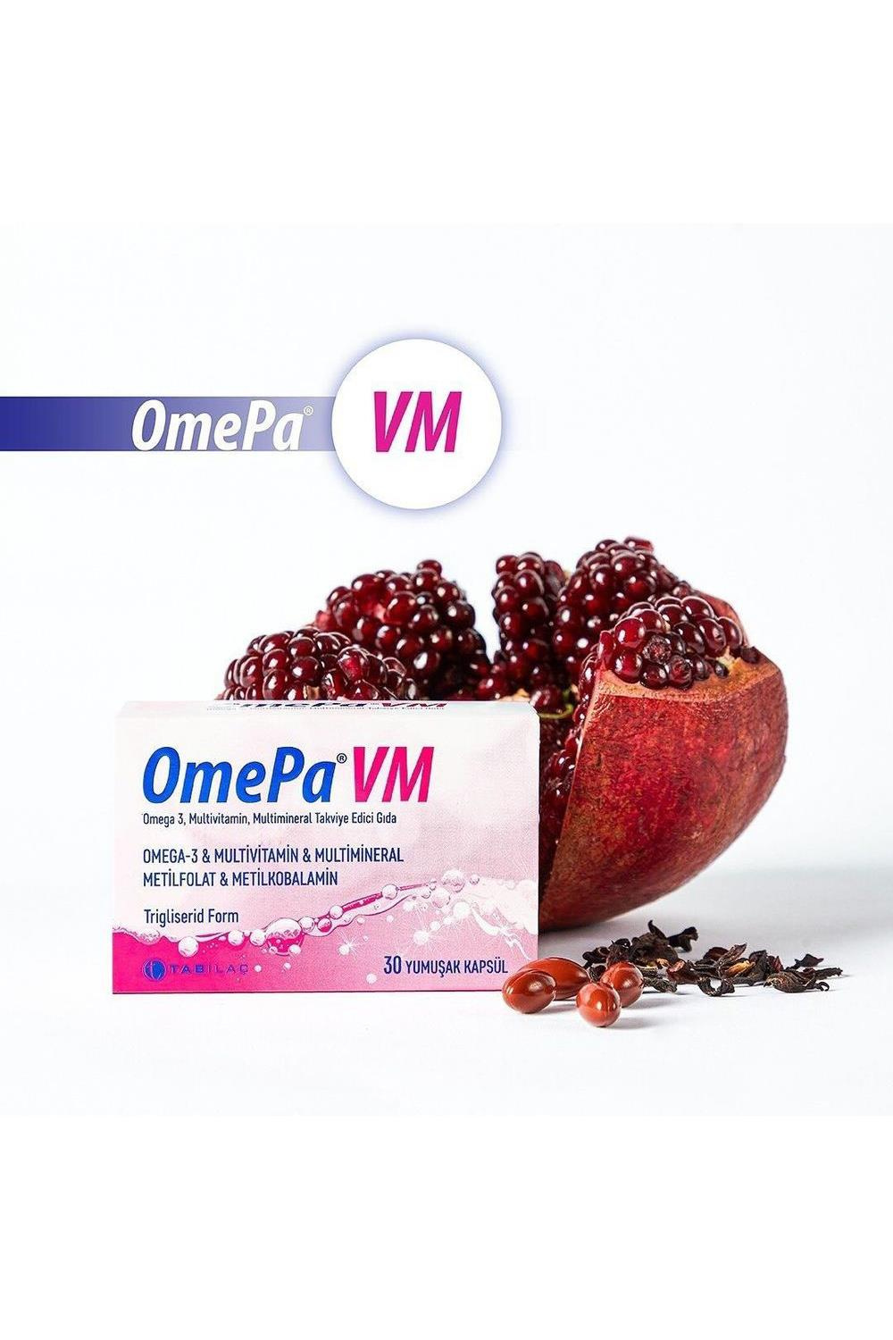 OmepaOmePa VM Omega 3 Multivitamin ve Multimineral 30 Yumuşak KapsülOmepa VM 30 Yumuşak Kapsül Fiyatı ve Özellikleri | Mutlufiyatlar