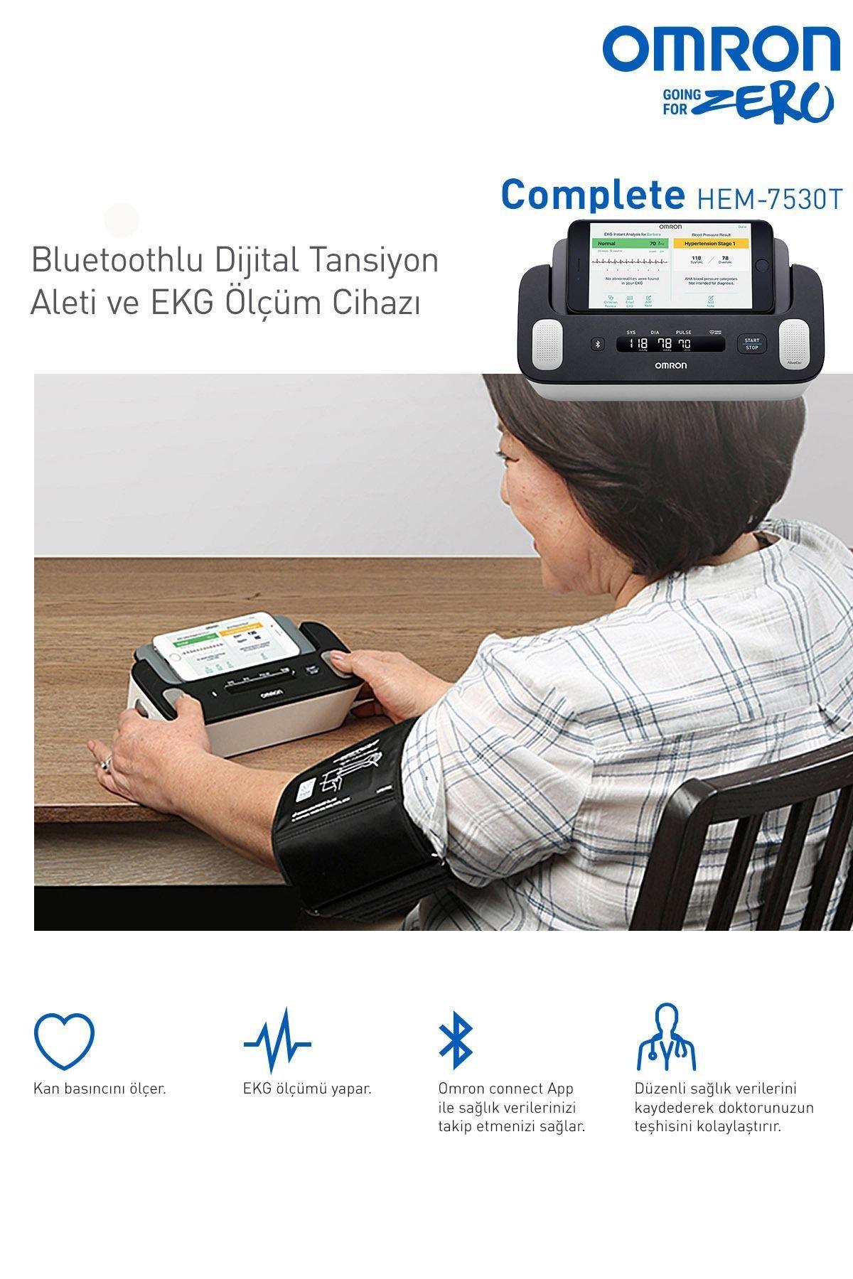 OmronOmron Complete HEM-7530T-E3 EKG Fonksiyonlu Koldan Dijital Tansiyon AletiOmron Complete HEM-7530T Tansiyon Aleti + EKG Cihazı Fiyatı ve Özellikleri | Mutlufiyatlar