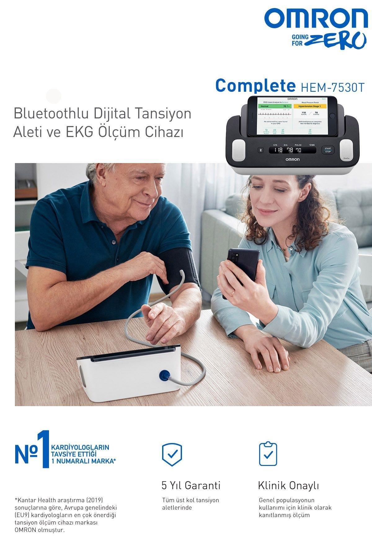 OmronOmron Complete HEM-7530T-E3 EKG Fonksiyonlu Koldan Dijital Tansiyon AletiOmron Complete HEM-7530T Tansiyon Aleti + EKG Cihazı Fiyatı ve Özellikleri | Mutlufiyatlar